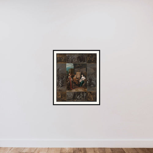 Apelles maler Campaspe framed — shown to scale