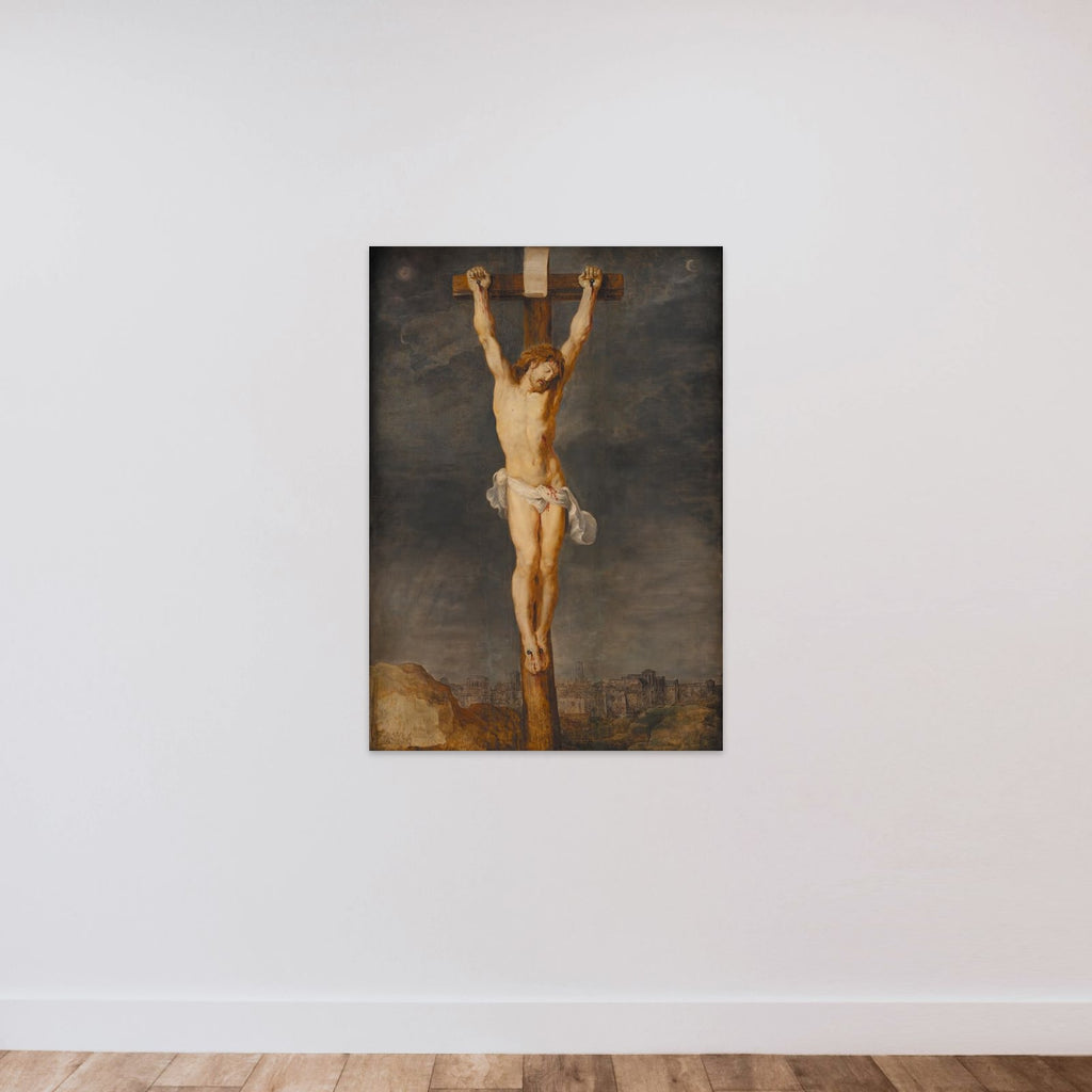 Kristus på korset unframed — shown to scale