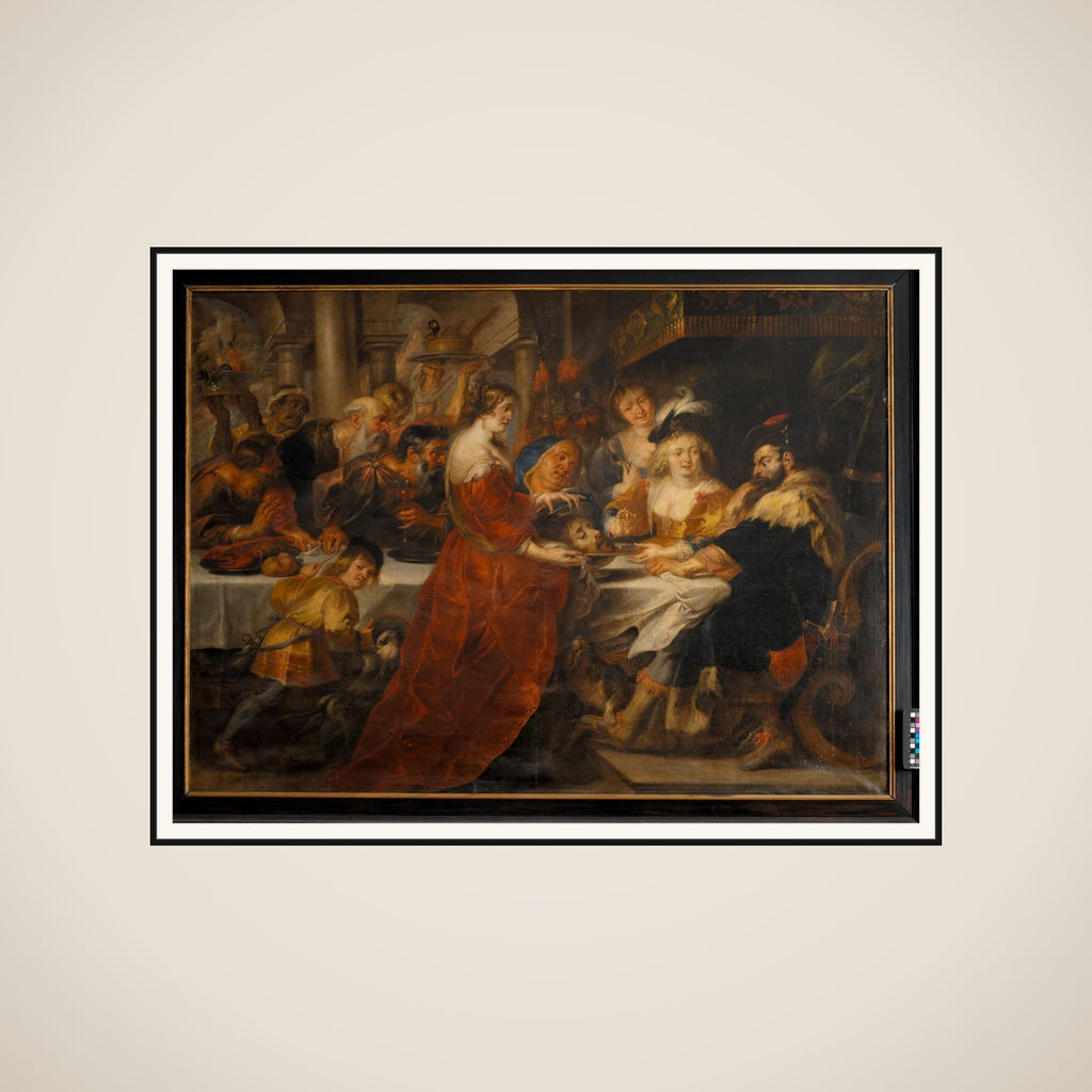 Salome bringer Johannes' hoved framed