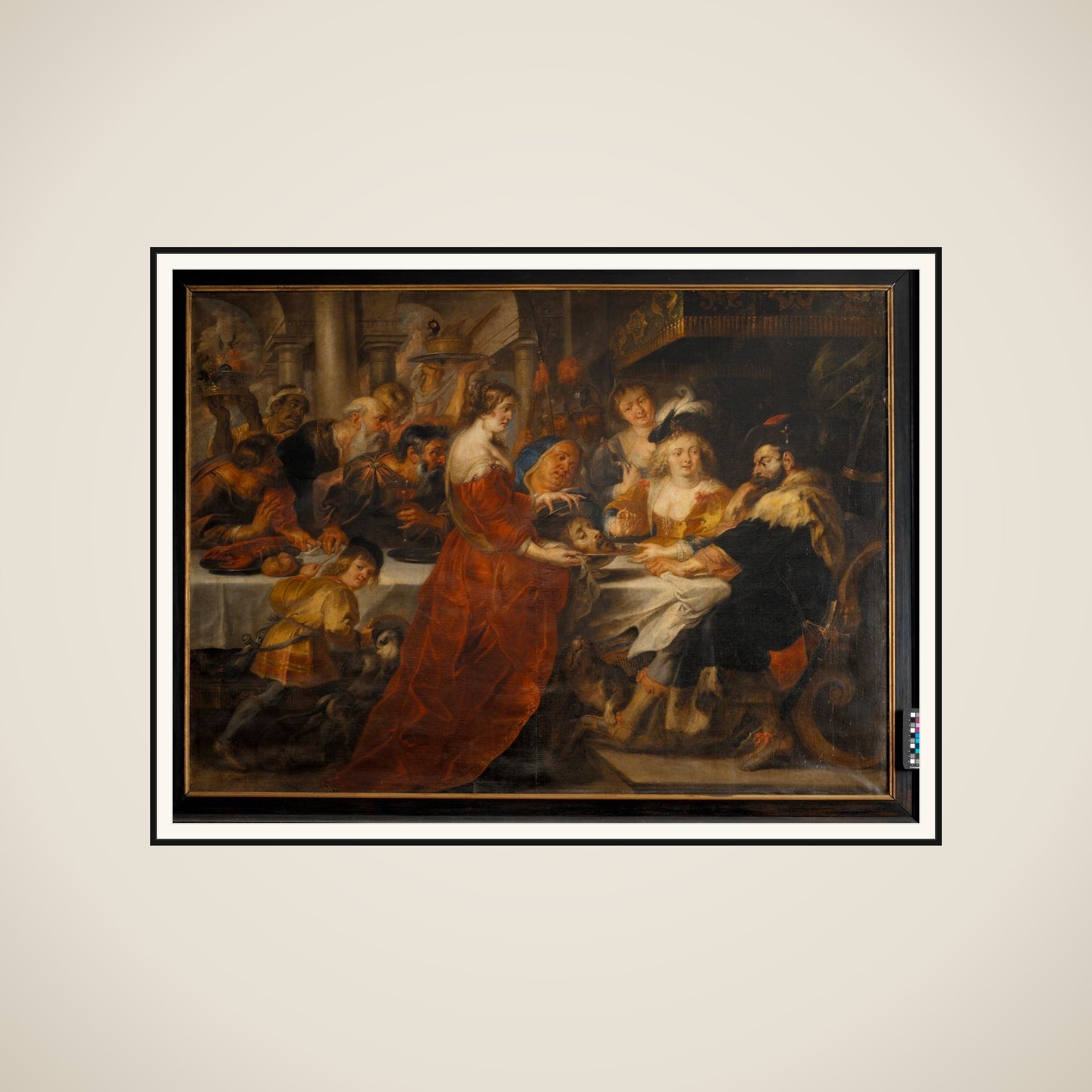 Salome bringer Johannes' hoved framed