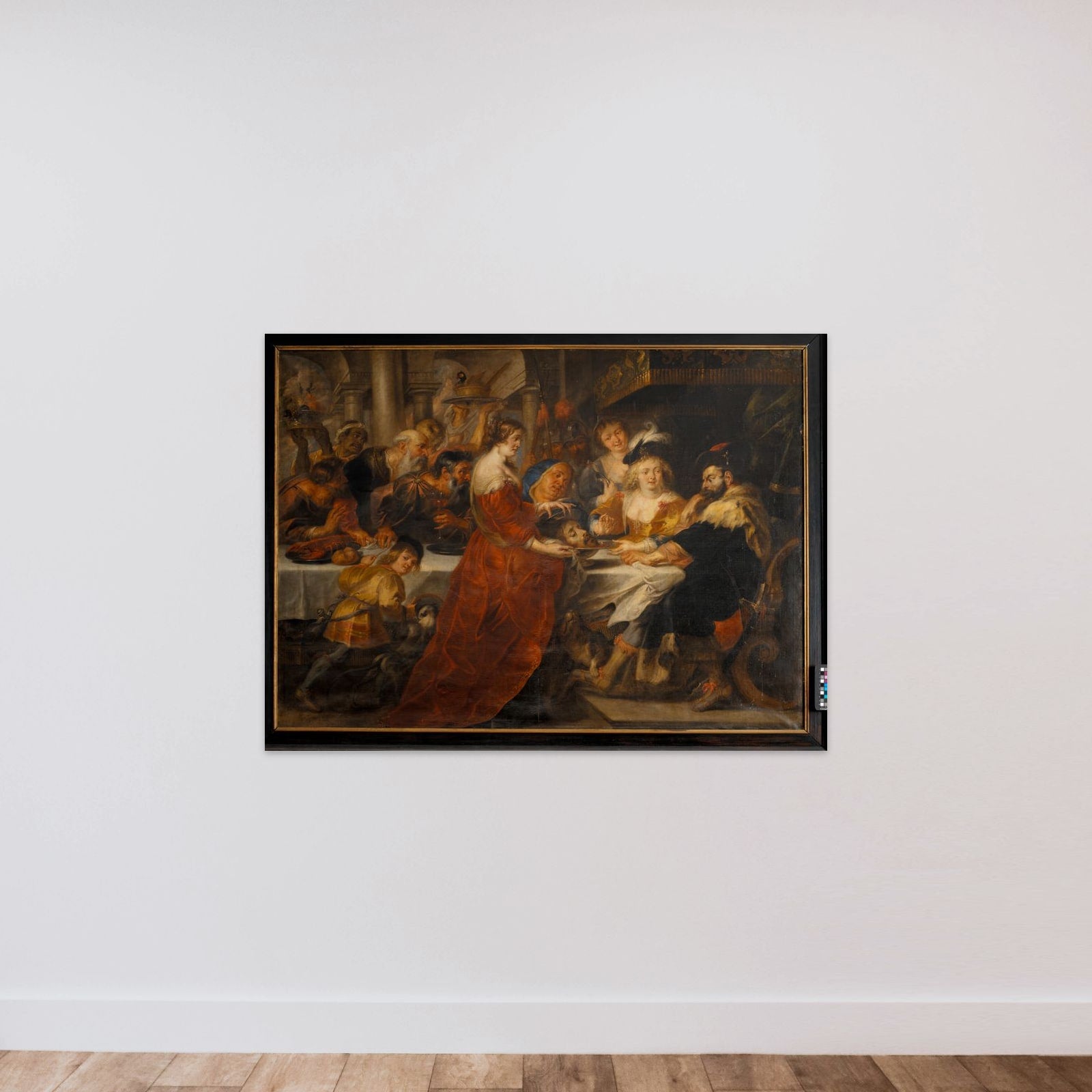 Salome bringer Johannes' hoved unframed — shown to scale