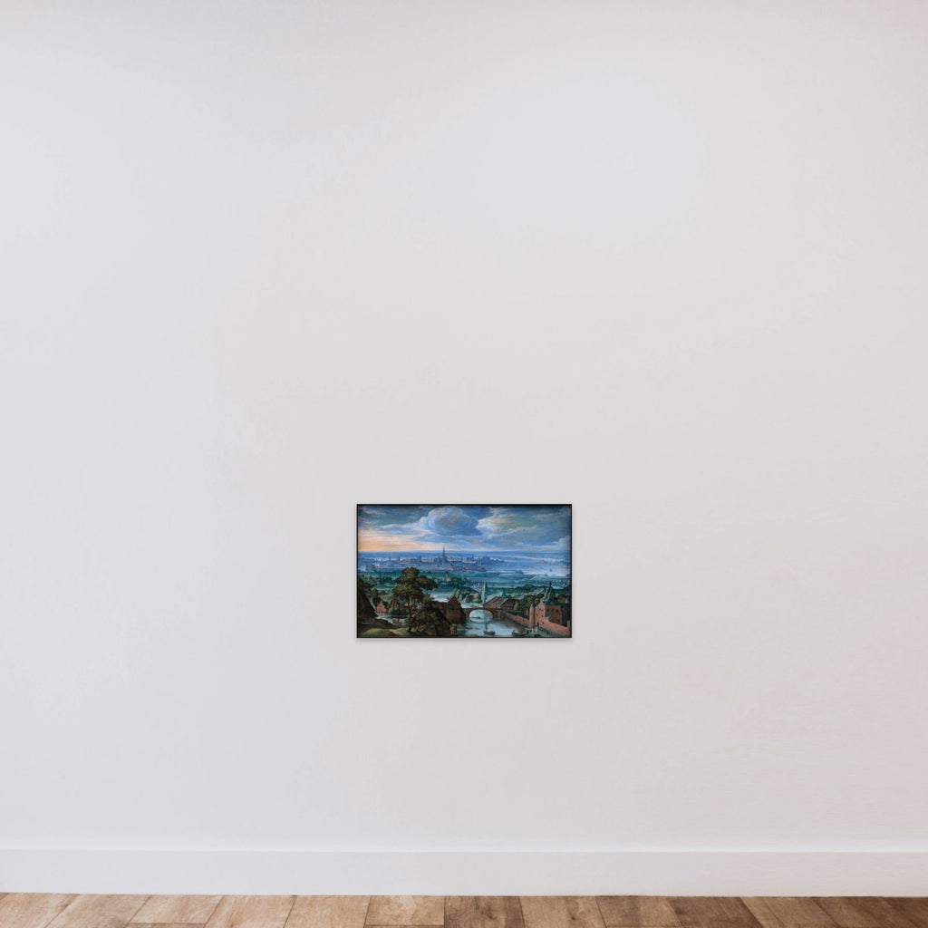 Landskab med prospekt af Antwerpen unframed — shown to scale