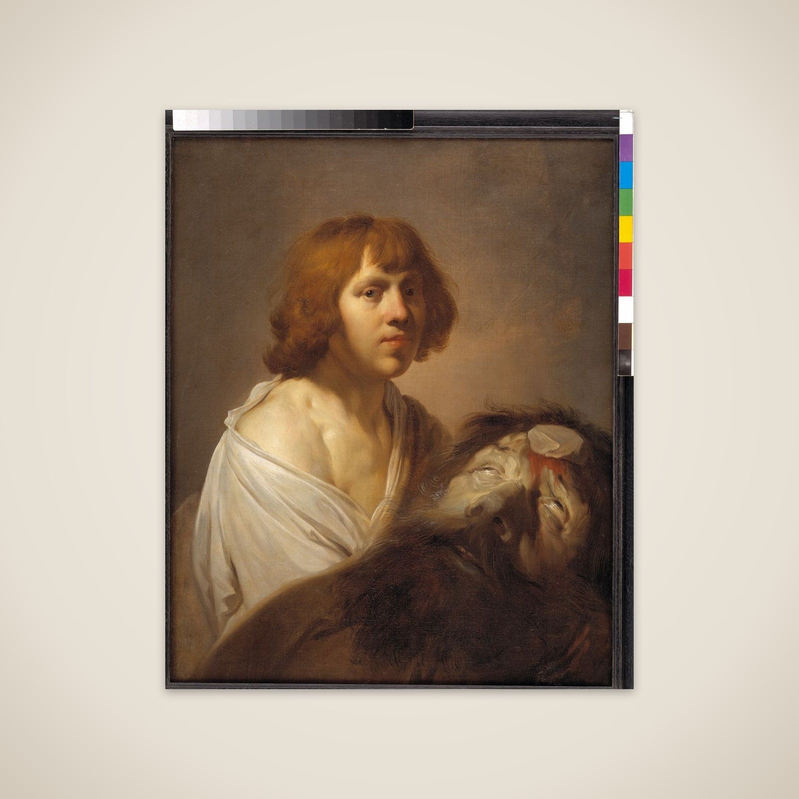 David med Goliats hoved unframed print