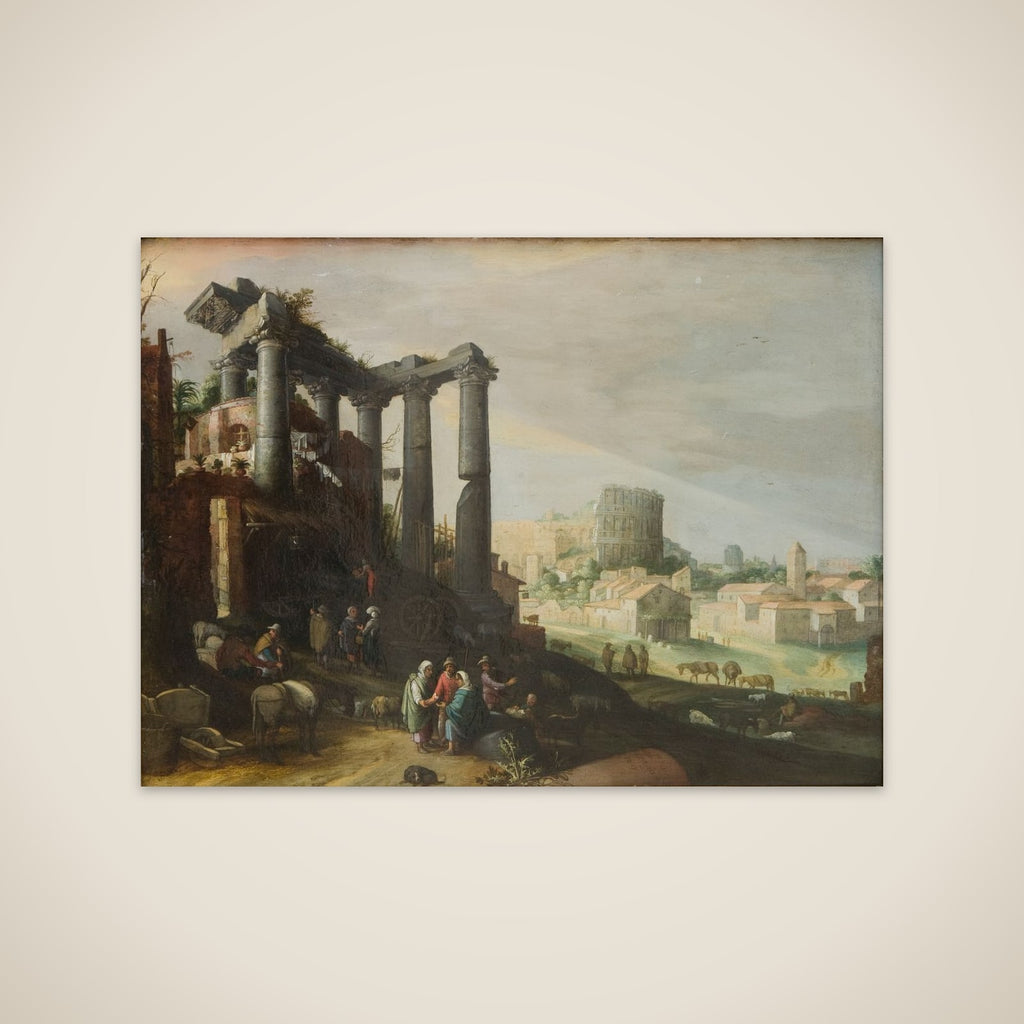 Landskab med Campo Vaccino i Rom unframed print