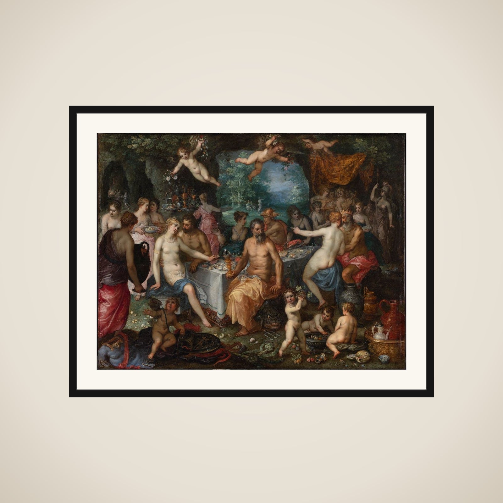 Gudernes festmåltid. Peleus' og Thetis' bryllupsfest framed