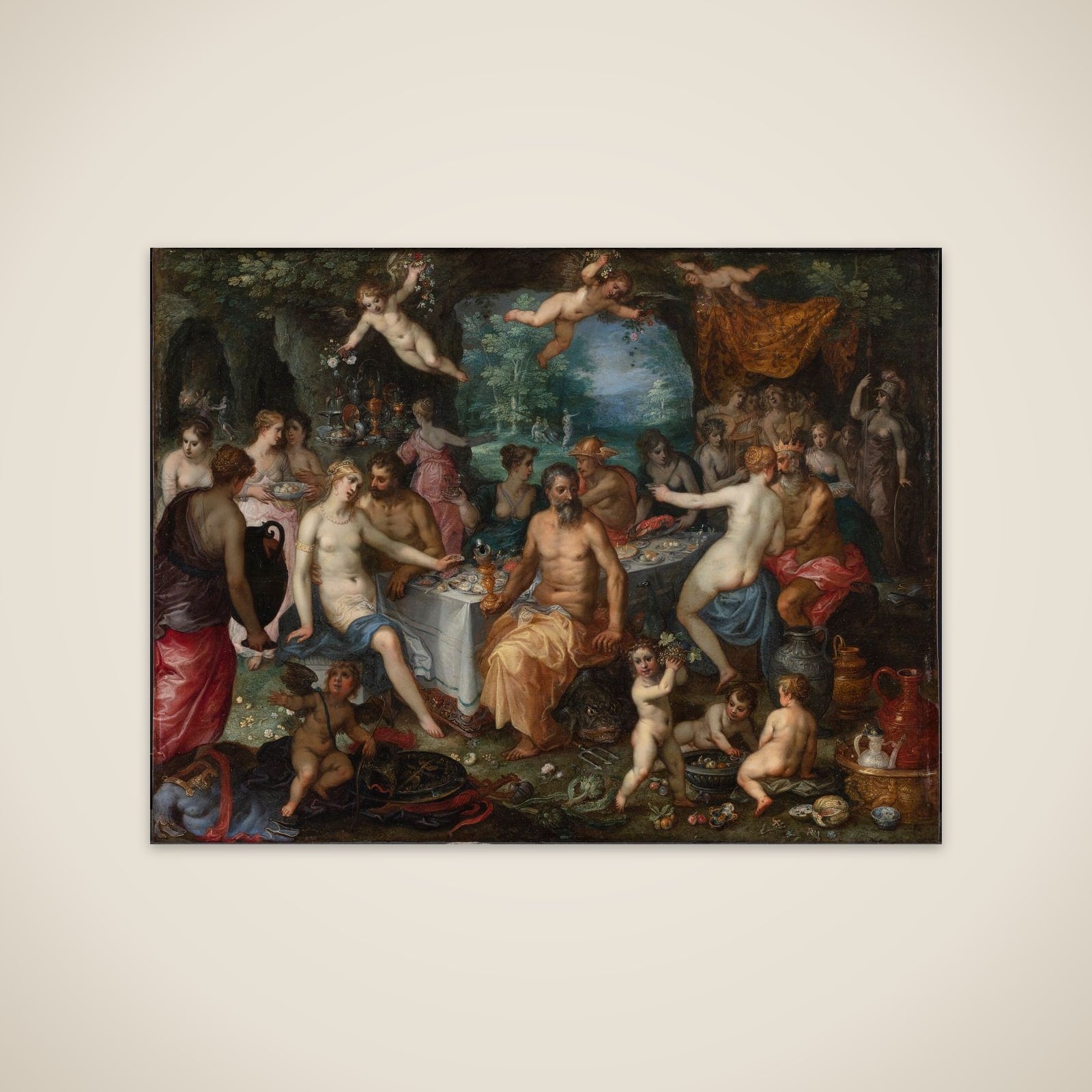 Gudernes festmåltid. Peleus' og Thetis' bryllupsfest unframed print