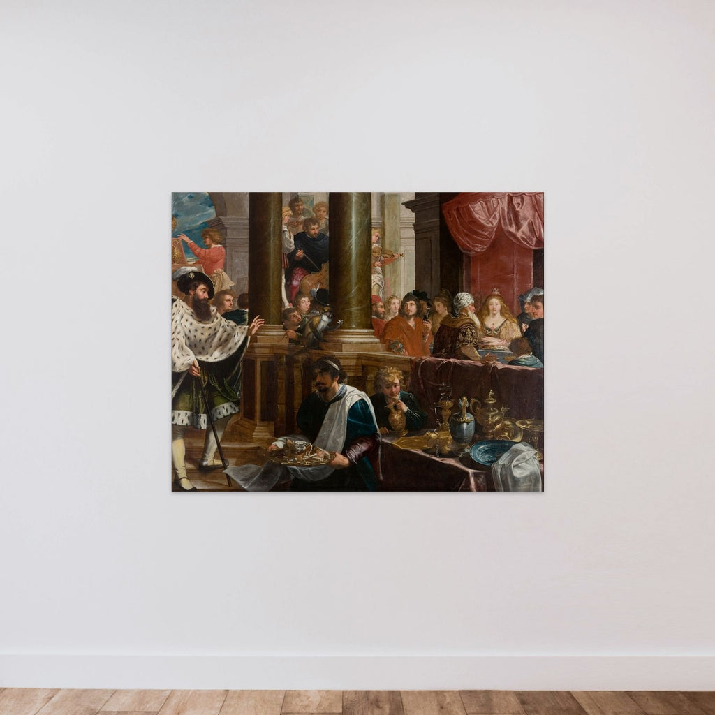 Et gæstebud unframed — shown to scale