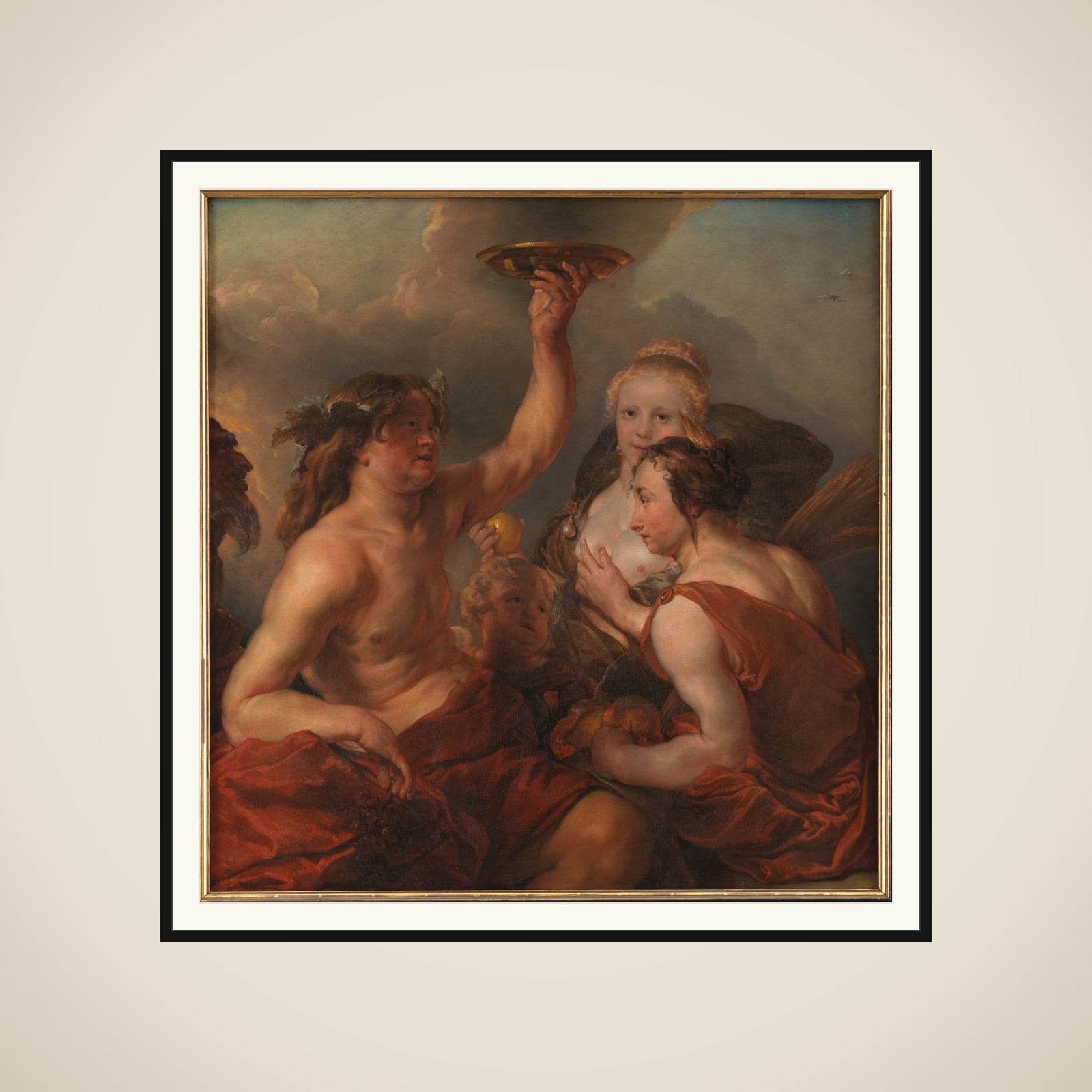 Bacchus, Ceres og Venus framed
