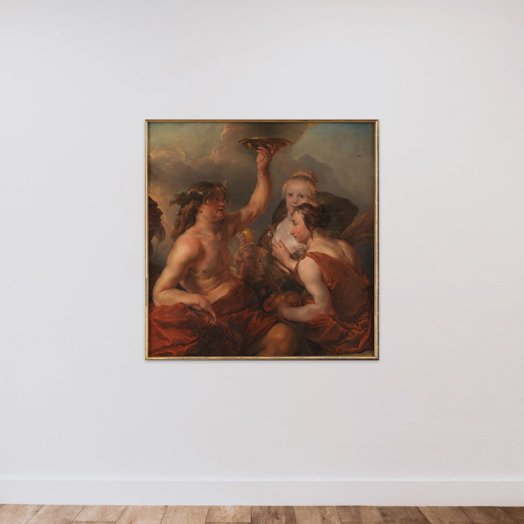 Bacchus, Ceres og Venus unframed — shown to scale