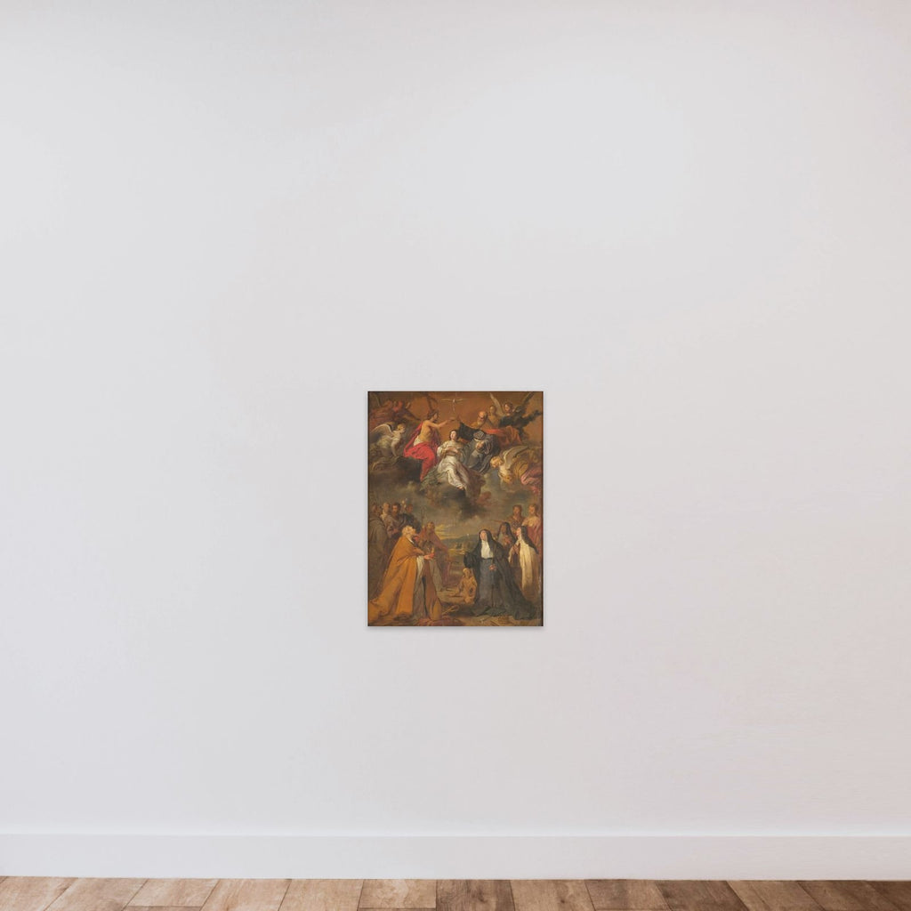 Jomfru Marias himmelkroning unframed — shown to scale