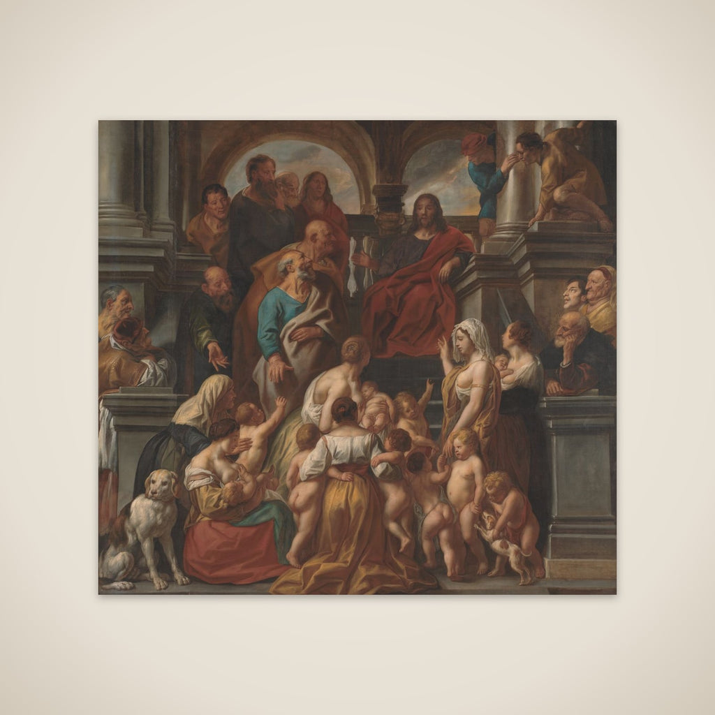 Kristus velsigner børnene. "Lad de små børn komme til mig" unframed print