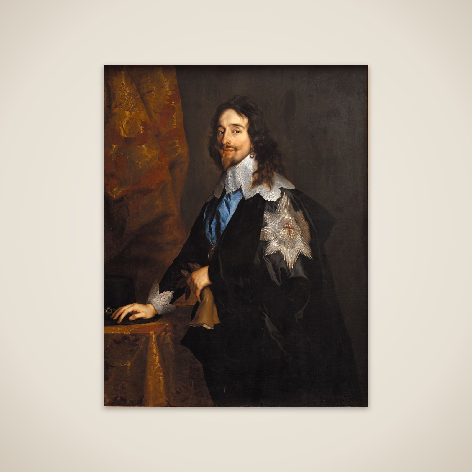 Portræt af kong Carl den første af England unframed print