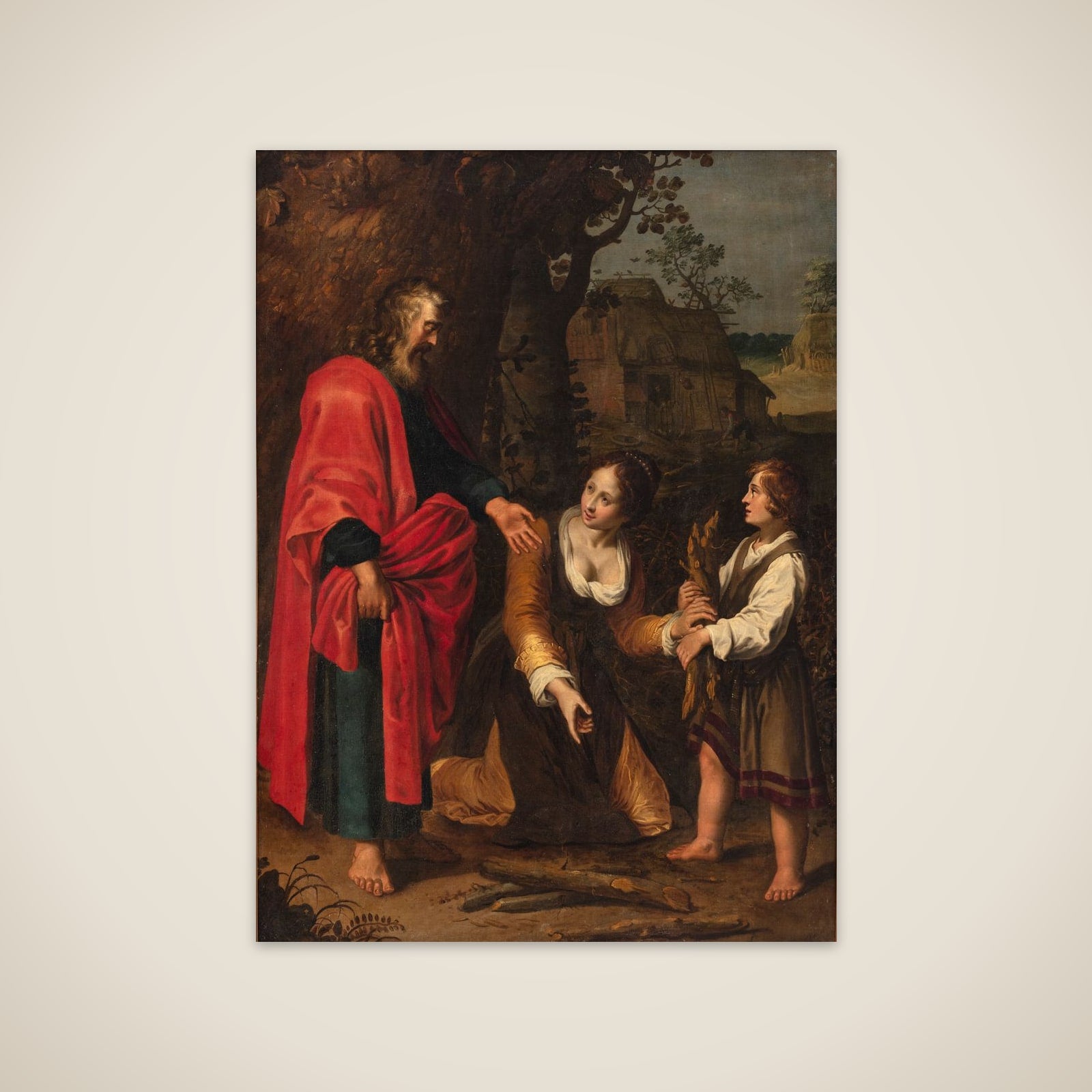 Profeten Elias og den sunamitiske kvinde unframed print