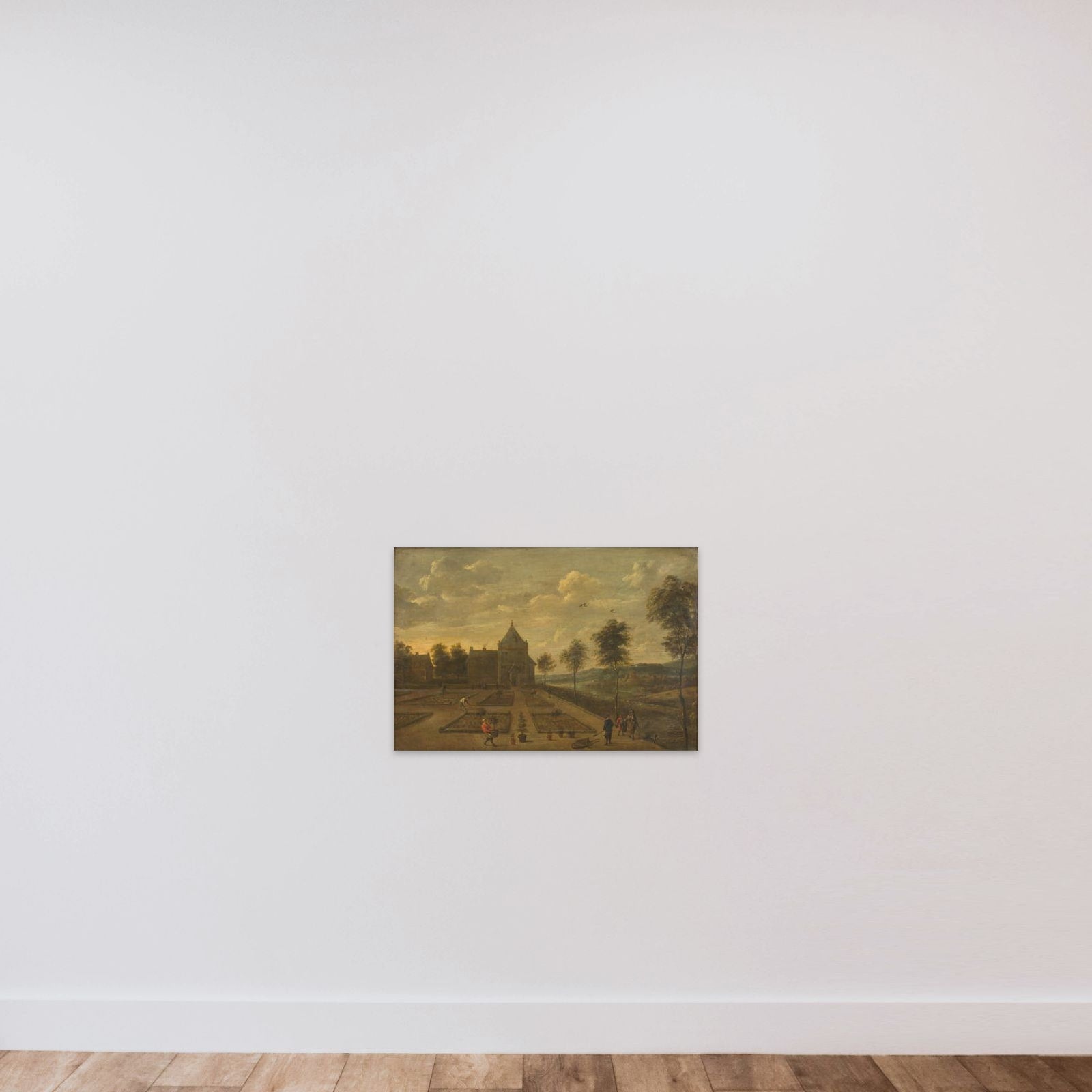 En have foran et lystslot unframed — shown to scale