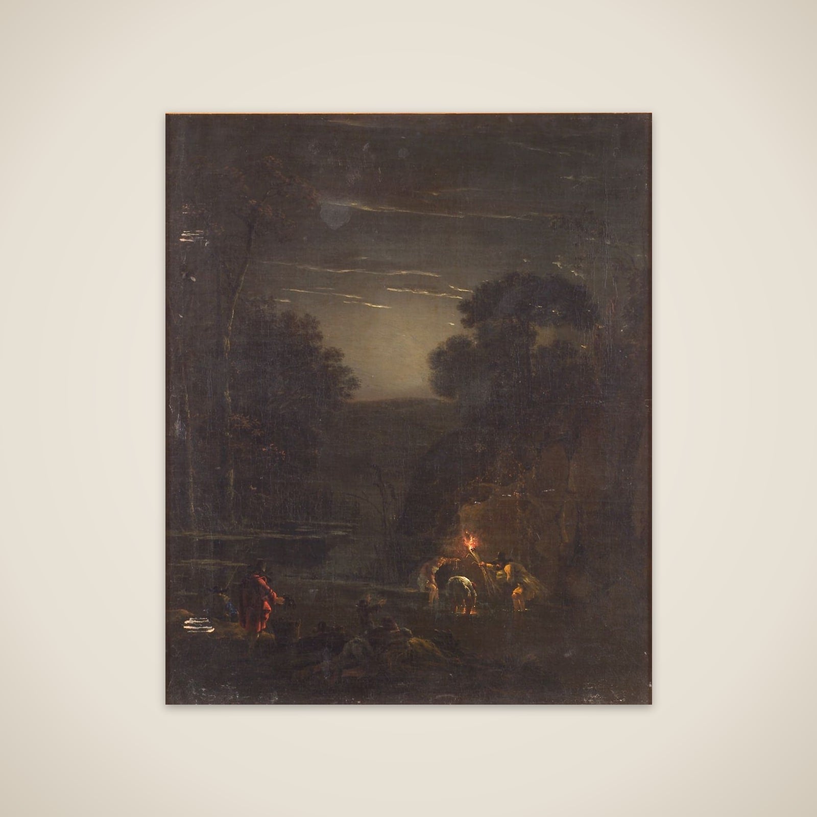 Krebsefangst om natten unframed print