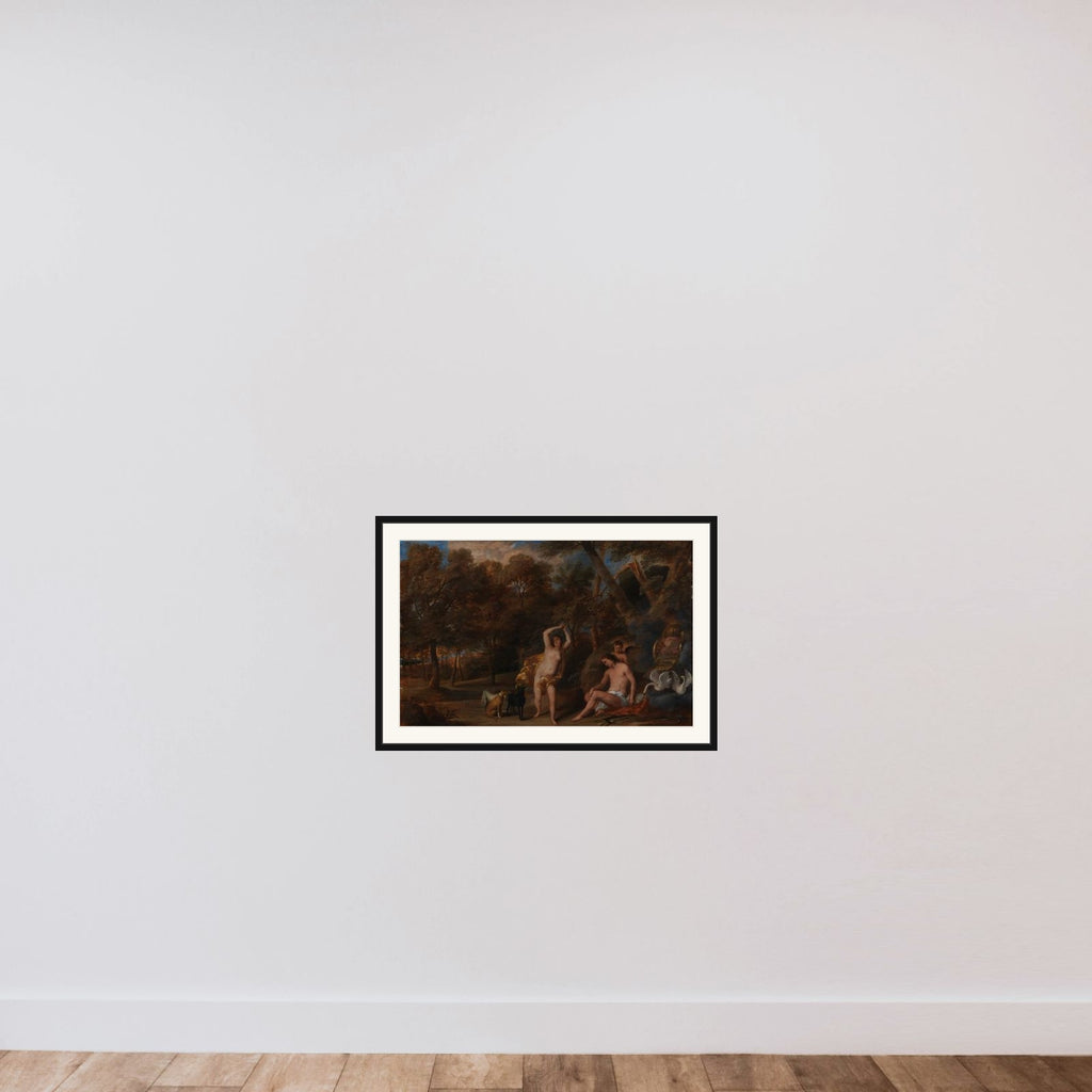 Venus begræder den døde Adonis framed — shown to scale