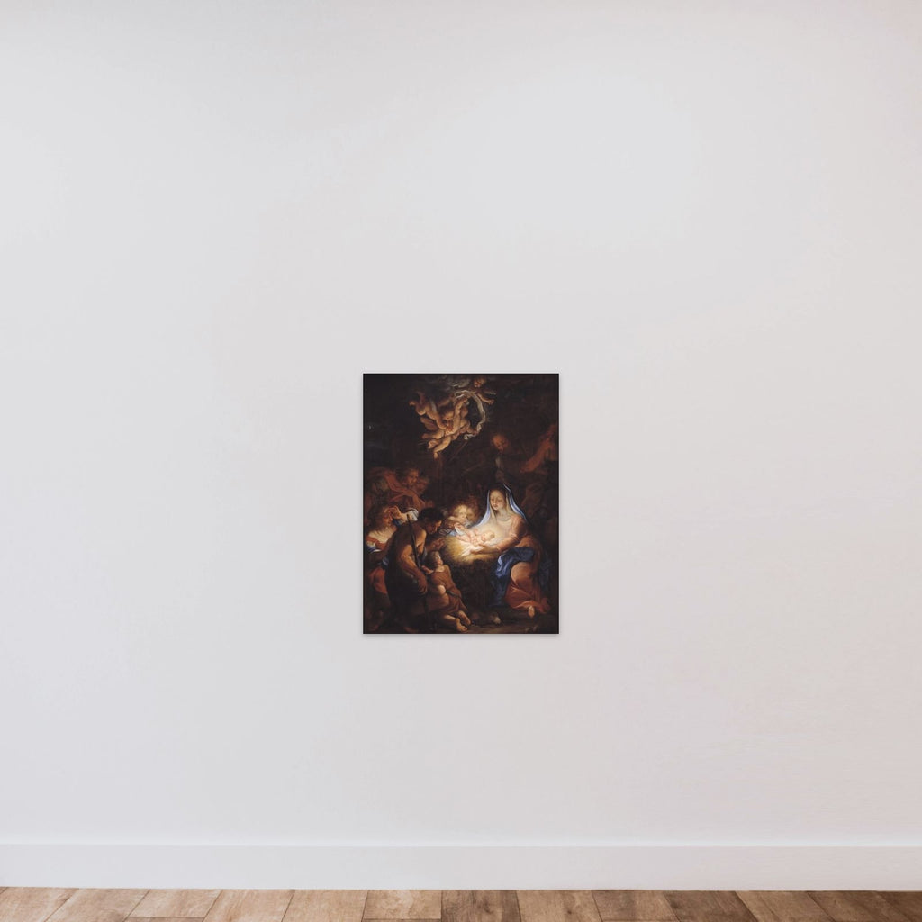 Hyrdernes tilbedelse unframed — shown to scale