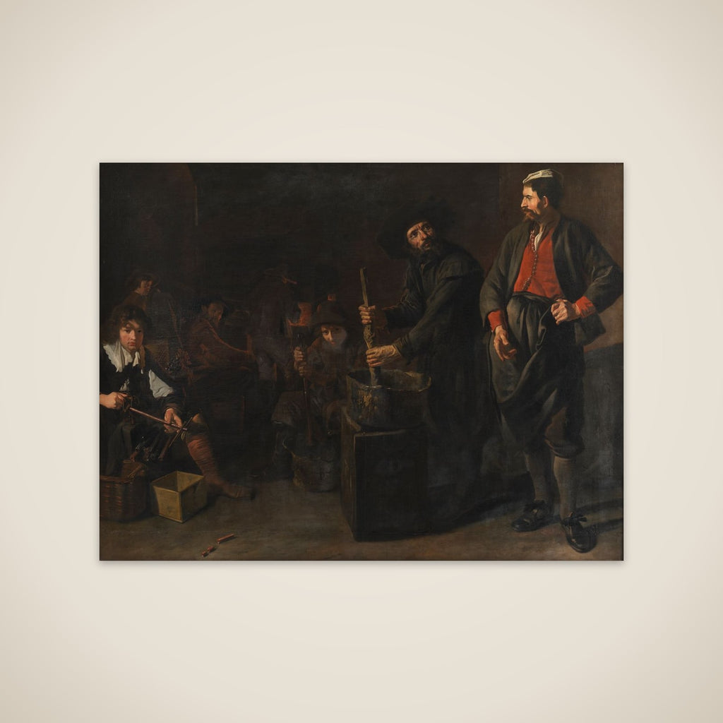En glas-koralfabrik unframed print