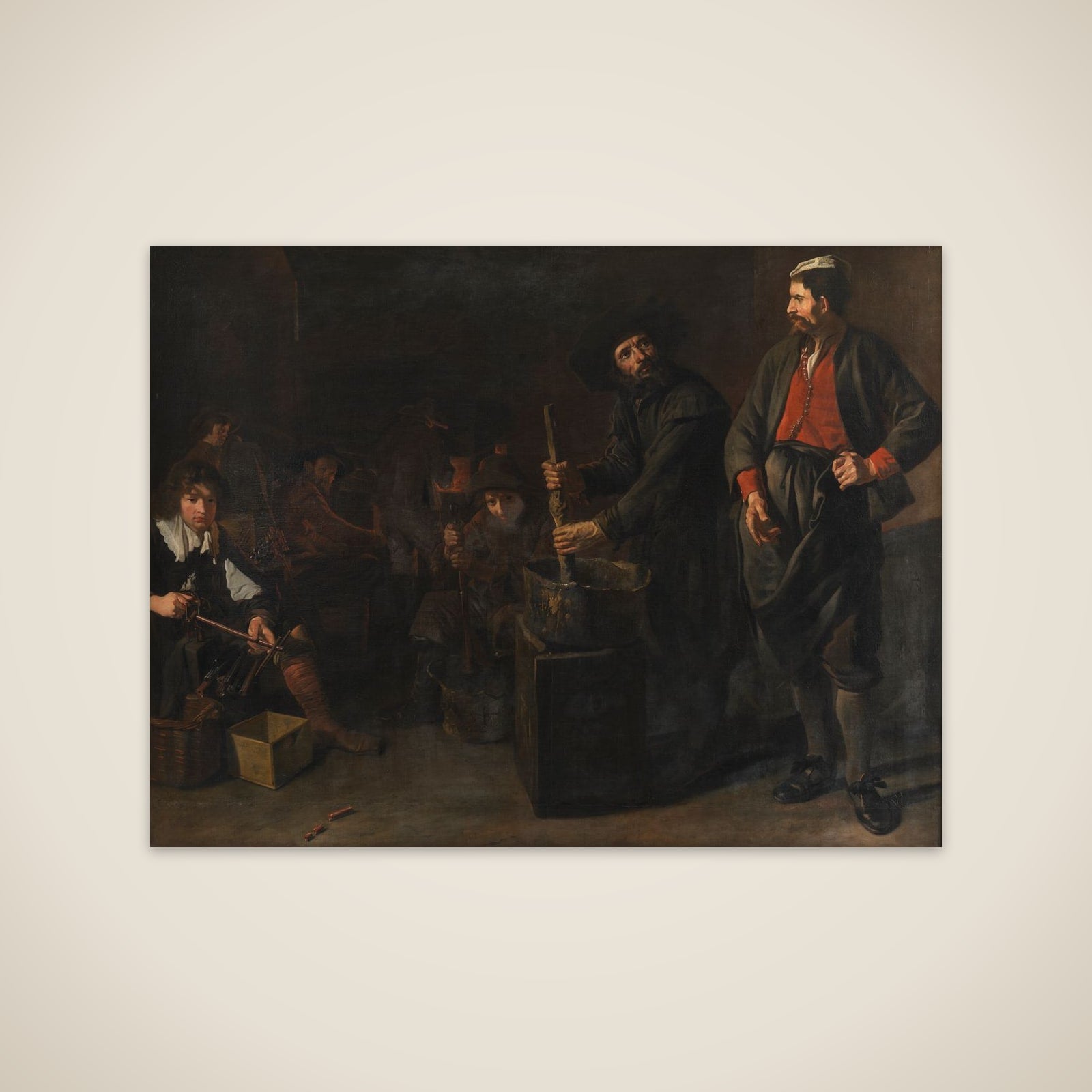 En glas-koralfabrik unframed print
