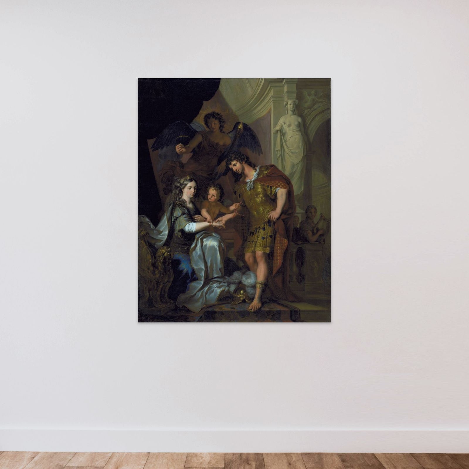 Alexander og Roxanes bryllup (?) unframed — shown to scale