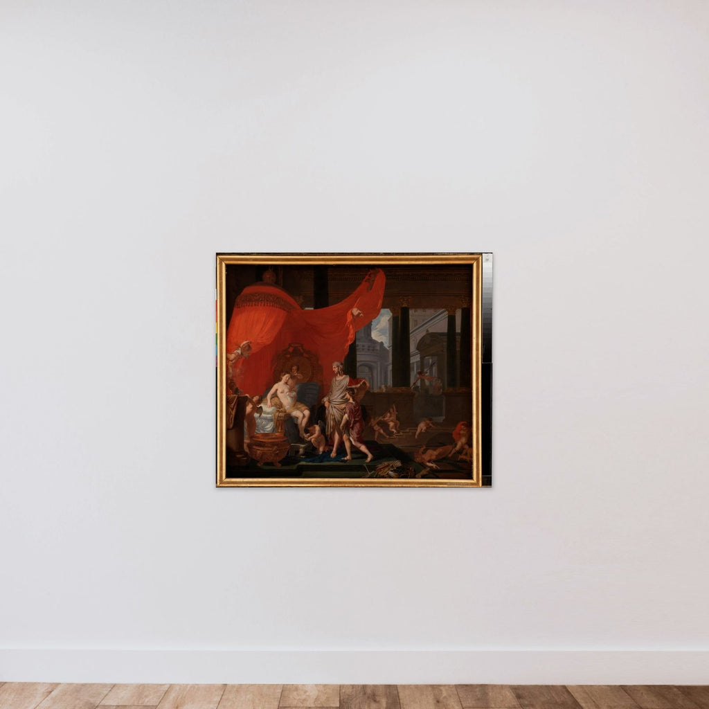Alexanders og Roxanes bryllup unframed — shown to scale