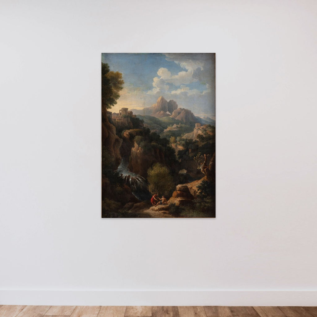 Landskab med Sibyllas tempel i Tivoli unframed — shown to scale