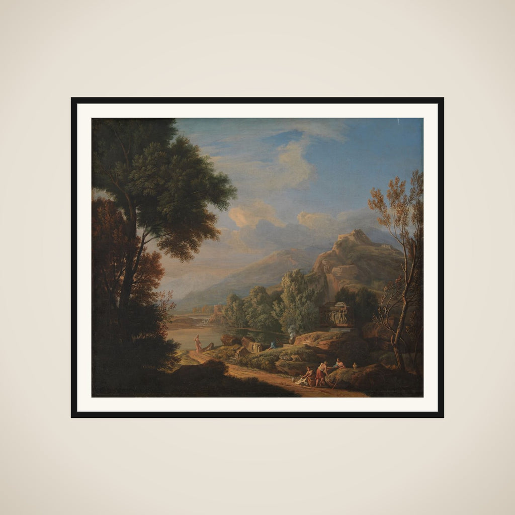 Arkadisk landskab framed