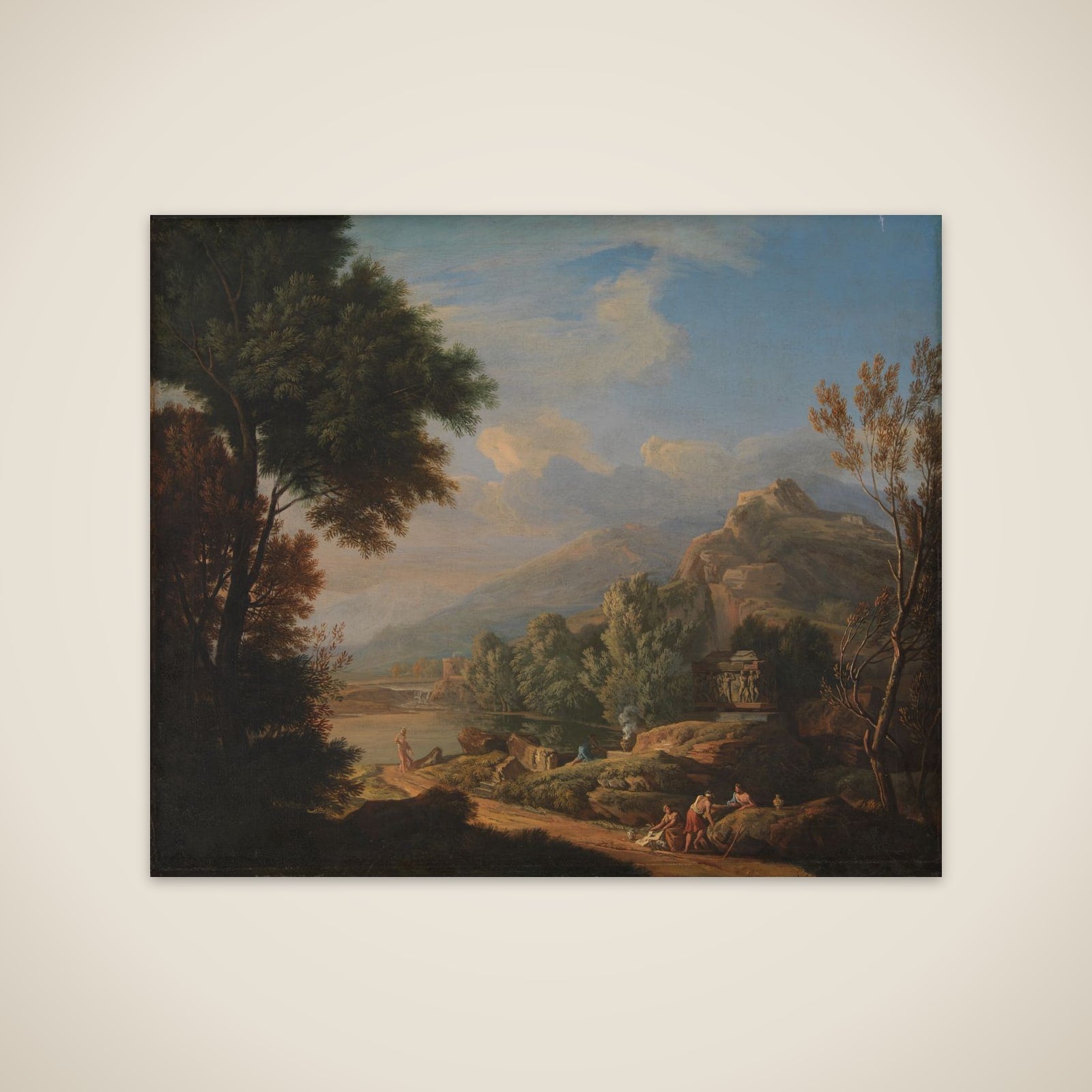 Arkadisk landskab unframed print