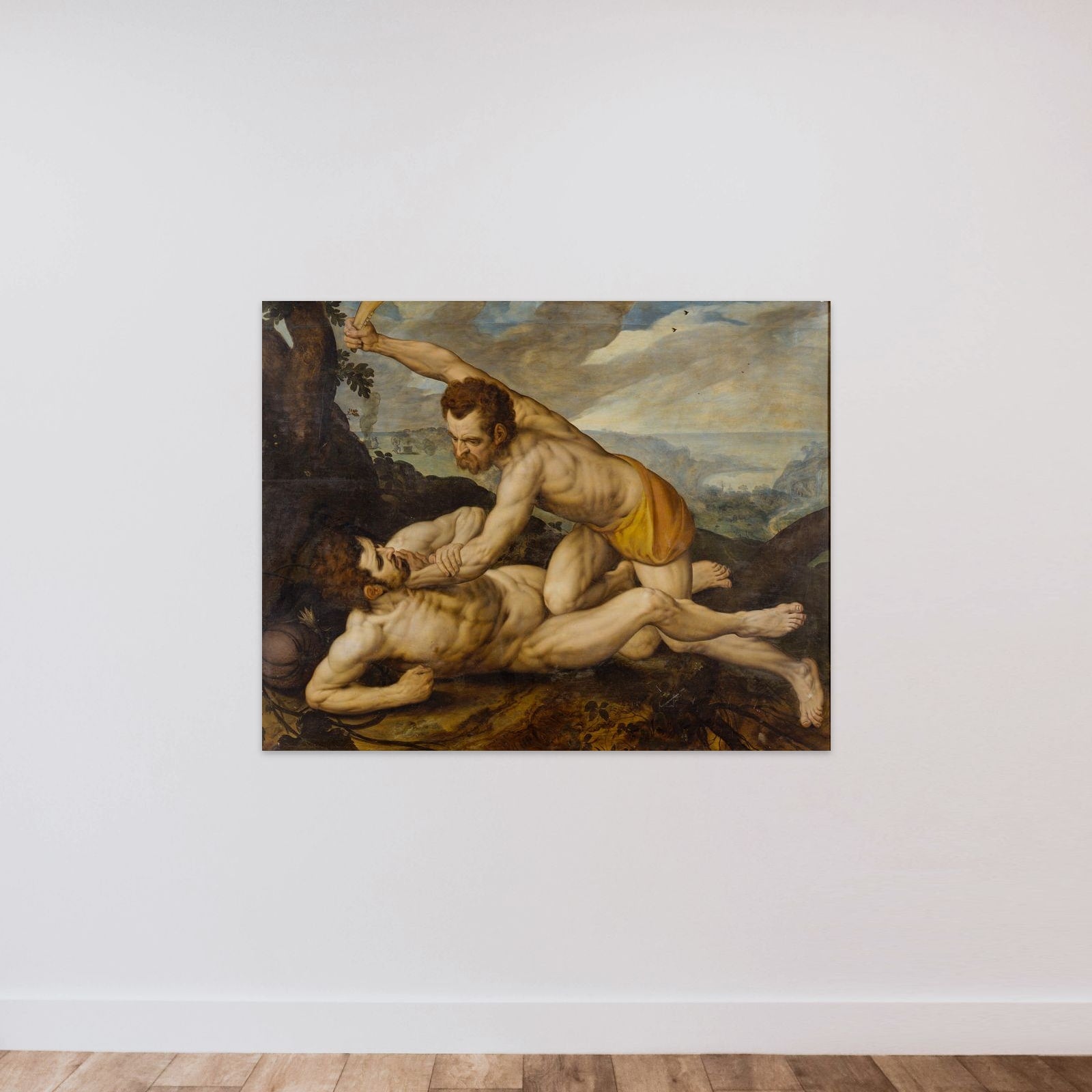Kain og Abel unframed — shown to scale