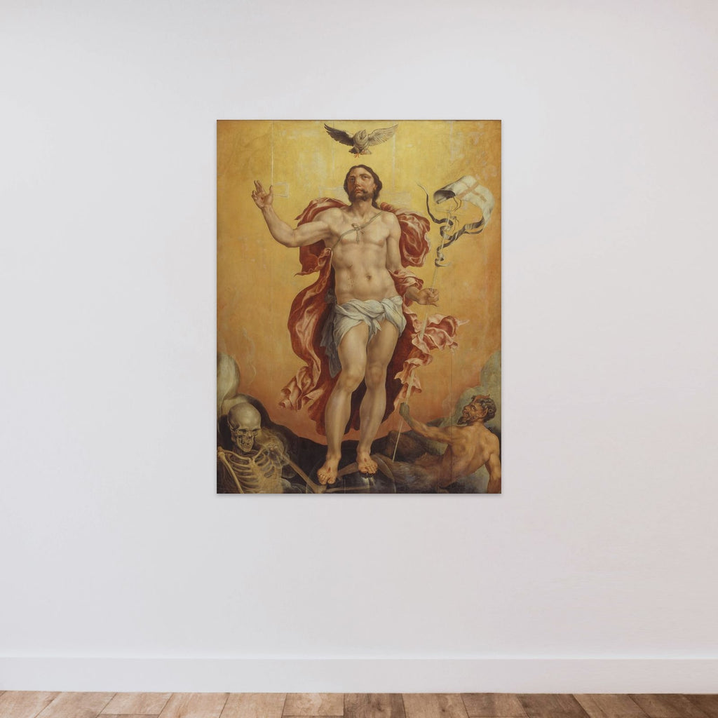 Kristus som sejrherre over synd og død unframed — shown to scale