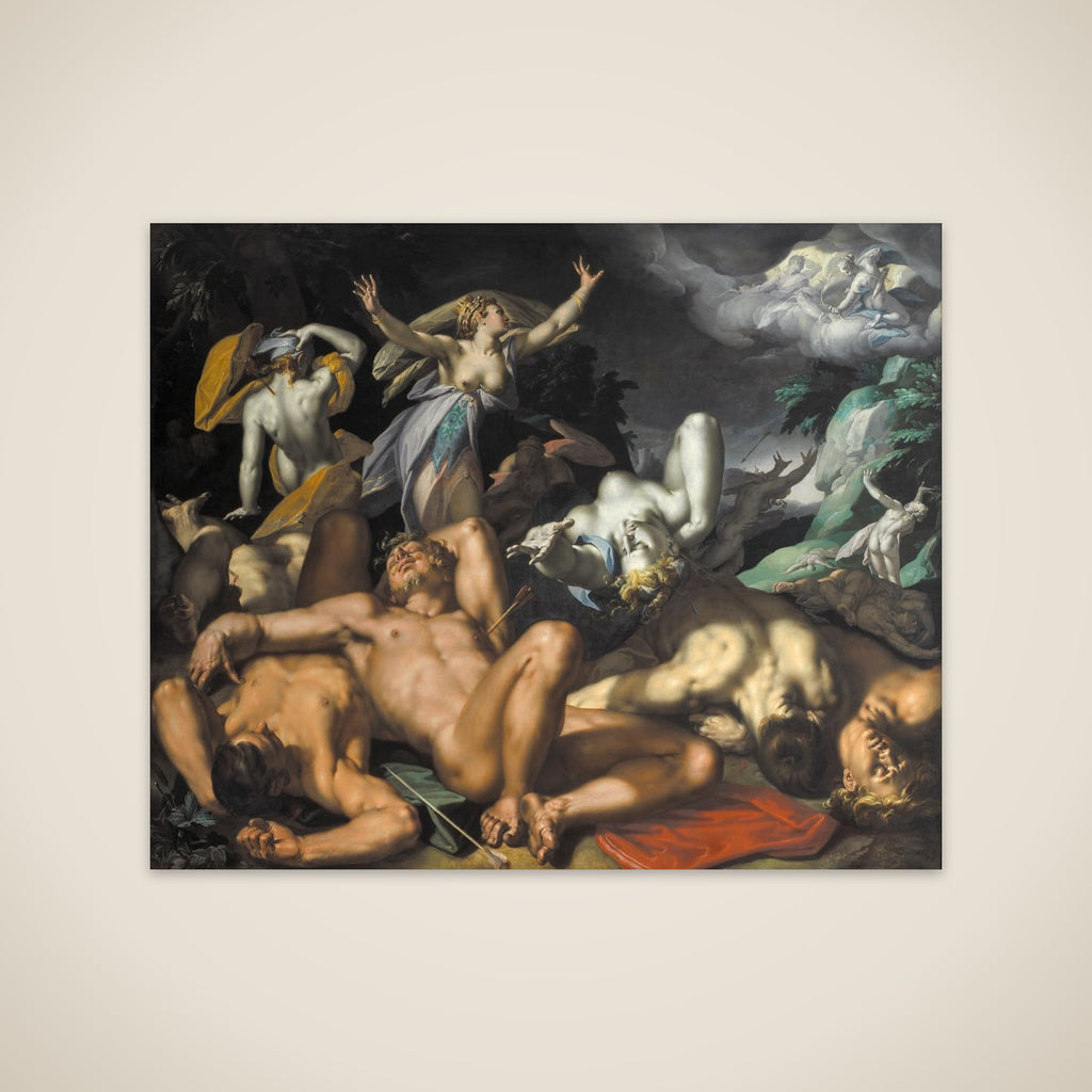 Apollon og Diana straffer Niobe ved at dræbe hendes børn unframed print