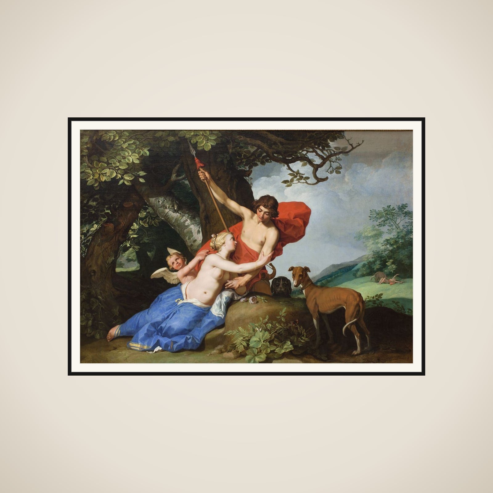 Venus og Adonis framed