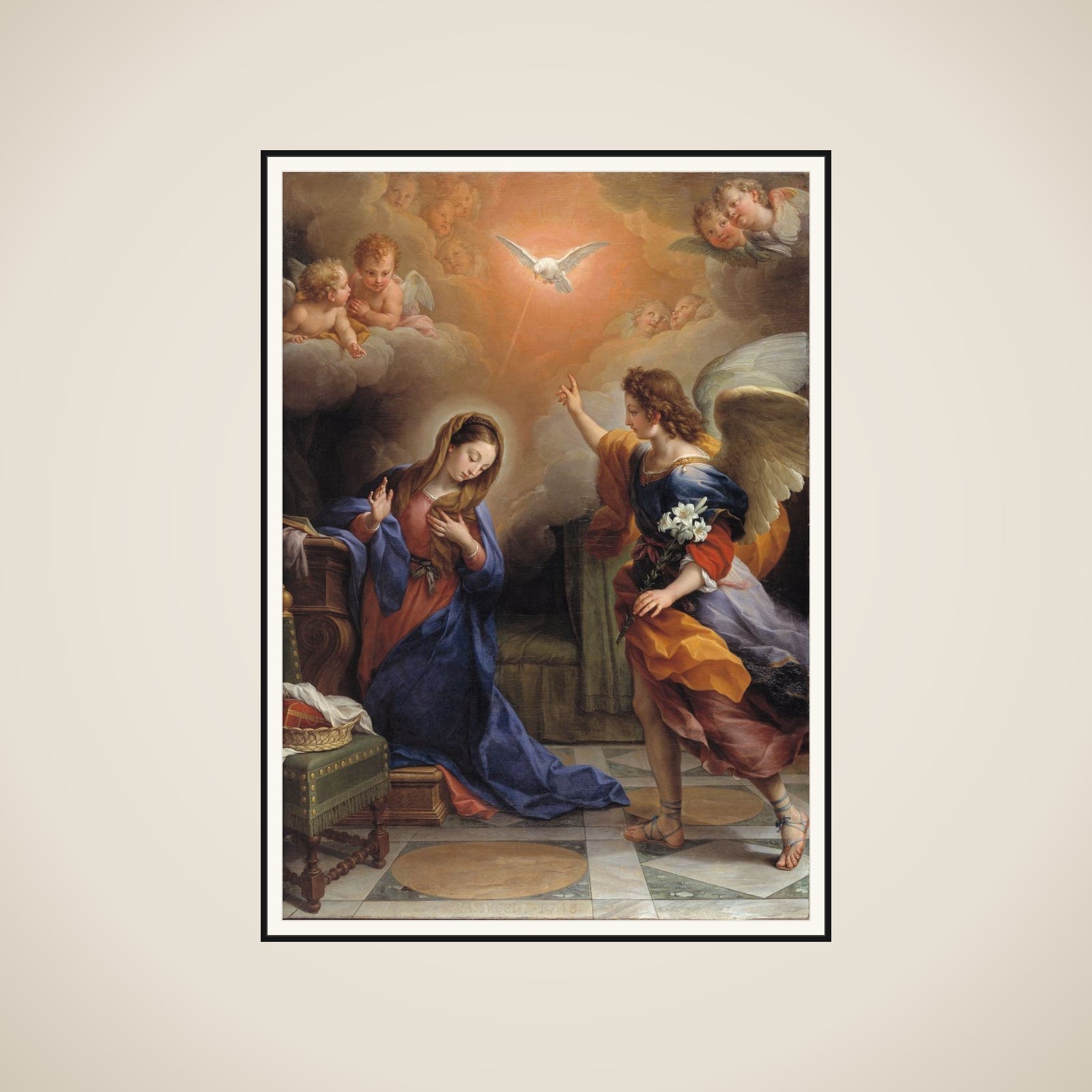 Mariæ bebudelse framed