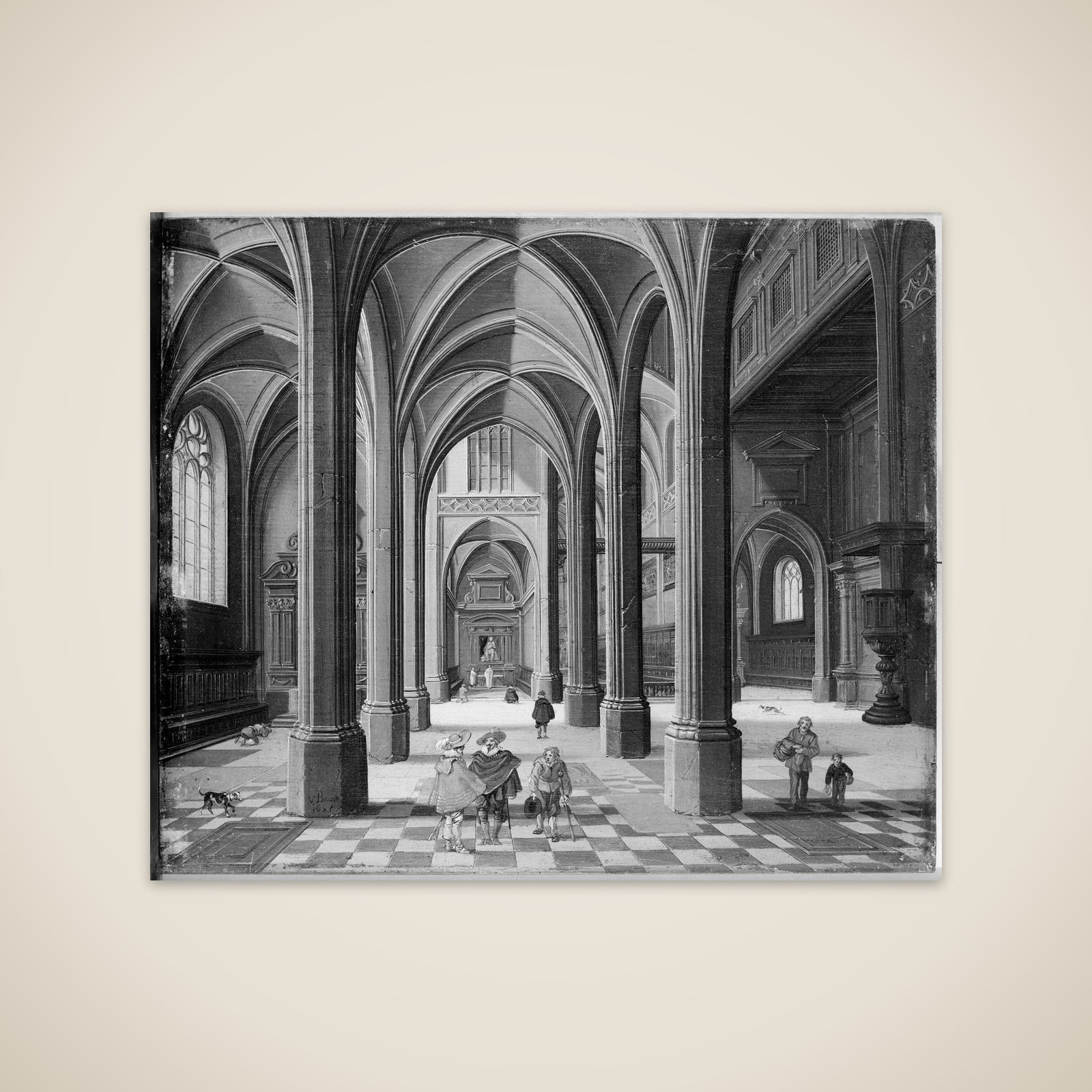 Kirkeinteriør unframed print