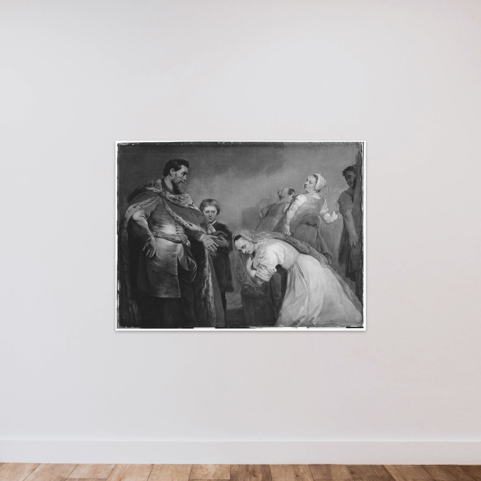 Boas og Ruth unframed — shown to scale