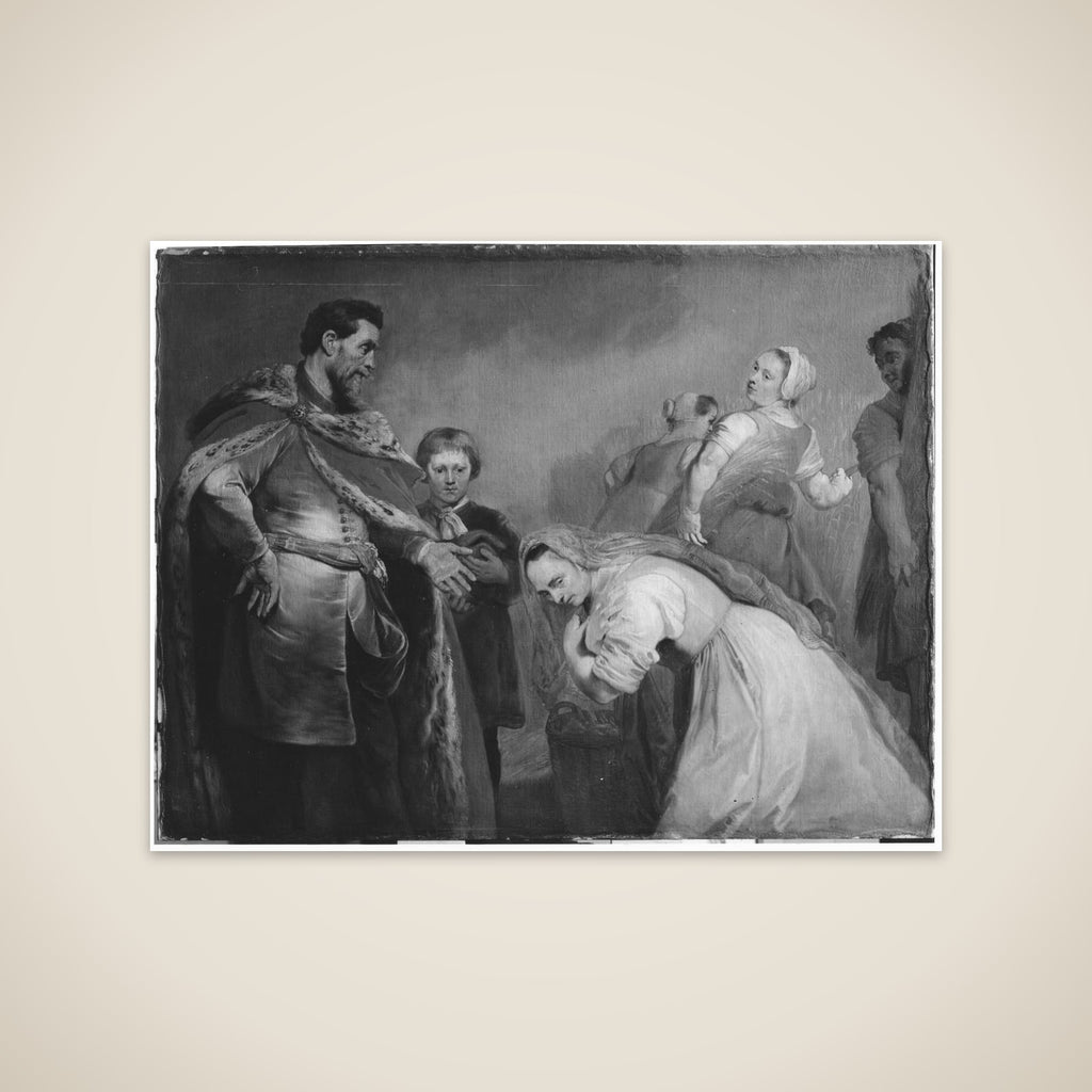 Boas og Ruth unframed print