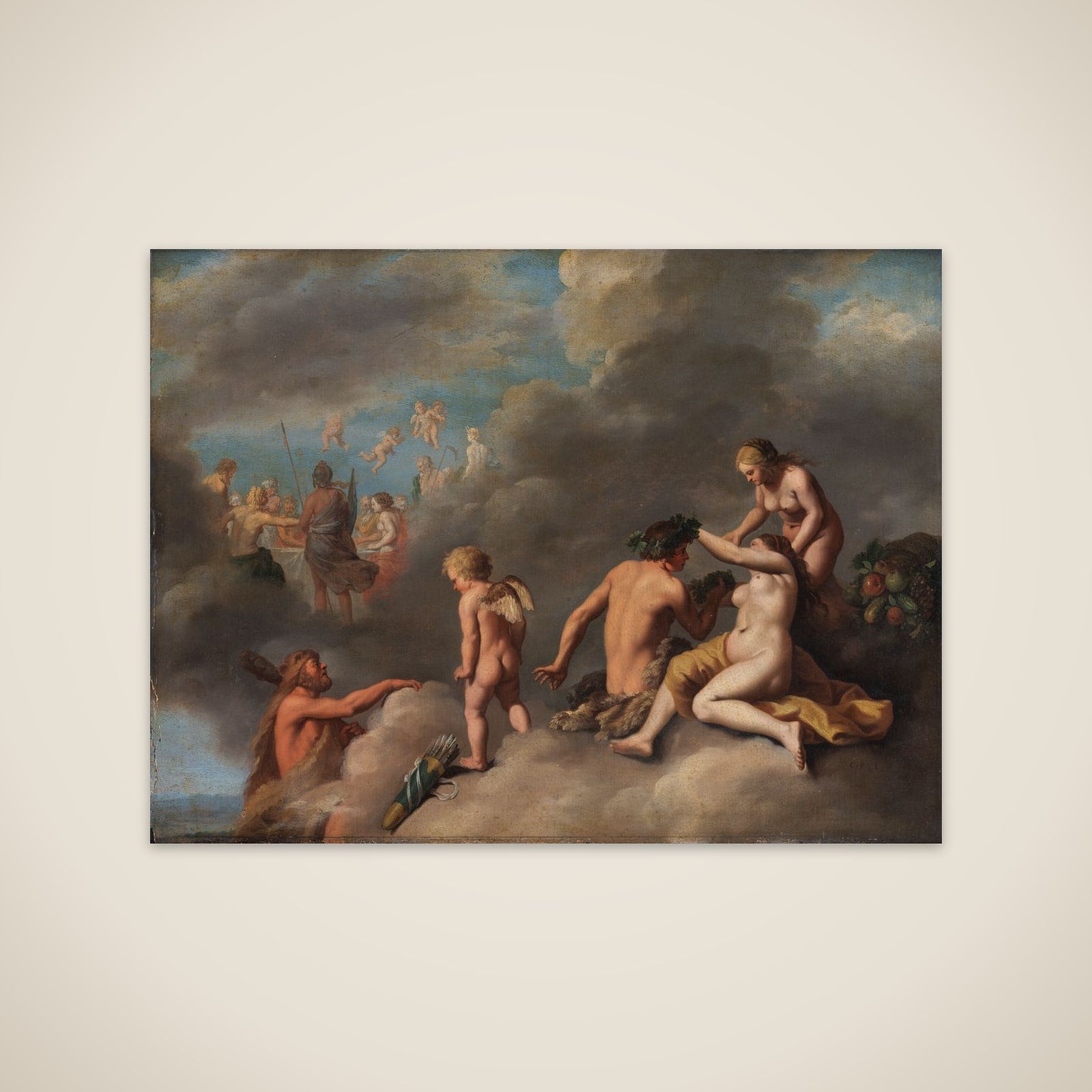 En gudeforsamling unframed print