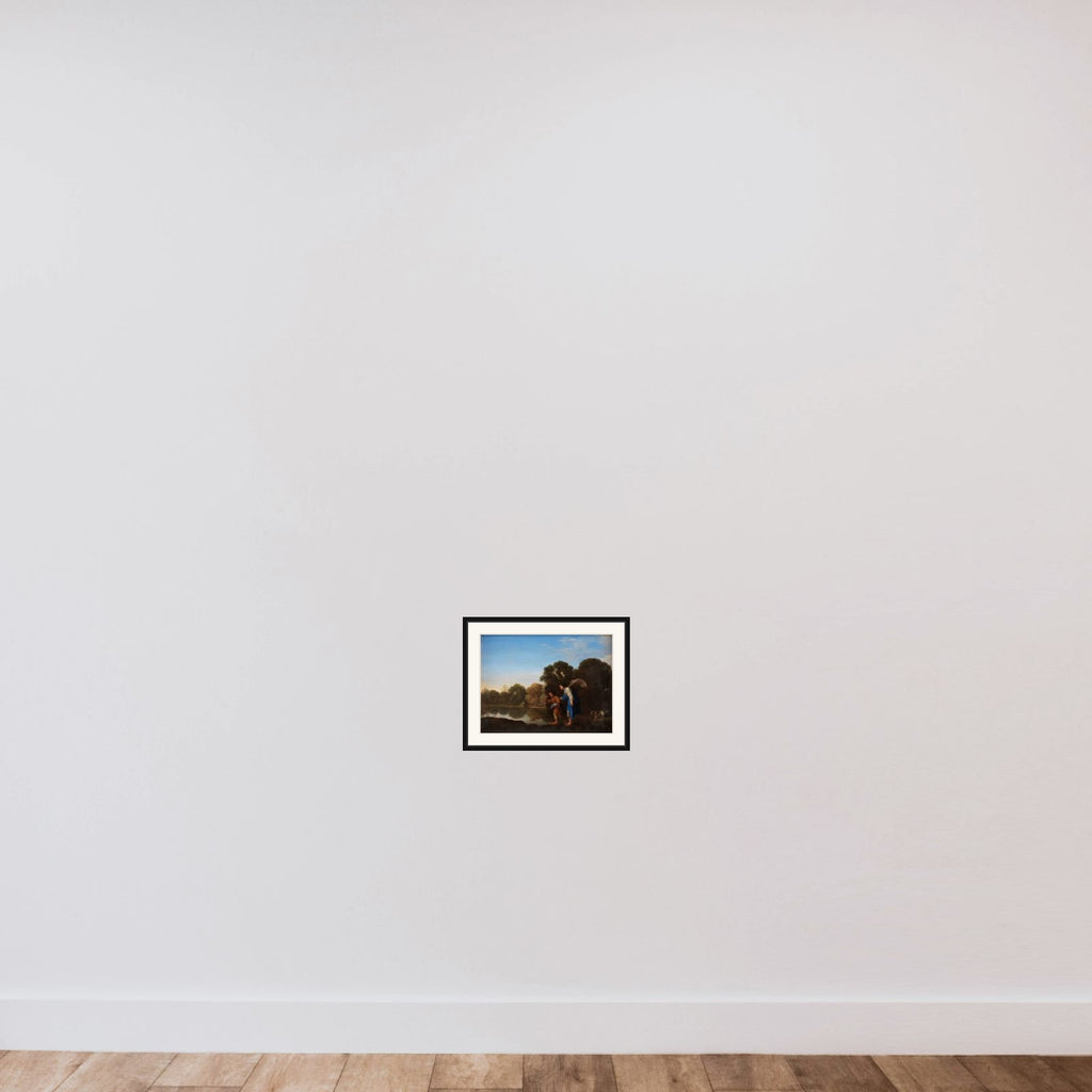 Den unge Tobias og englen framed — shown to scale
