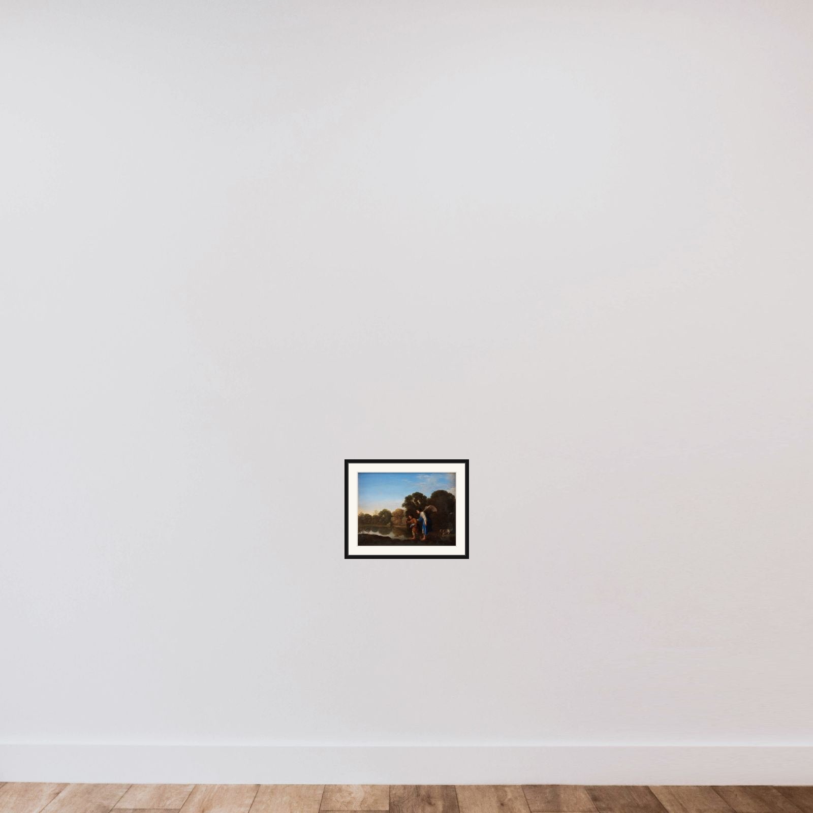 Den unge Tobias og englen framed — shown to scale