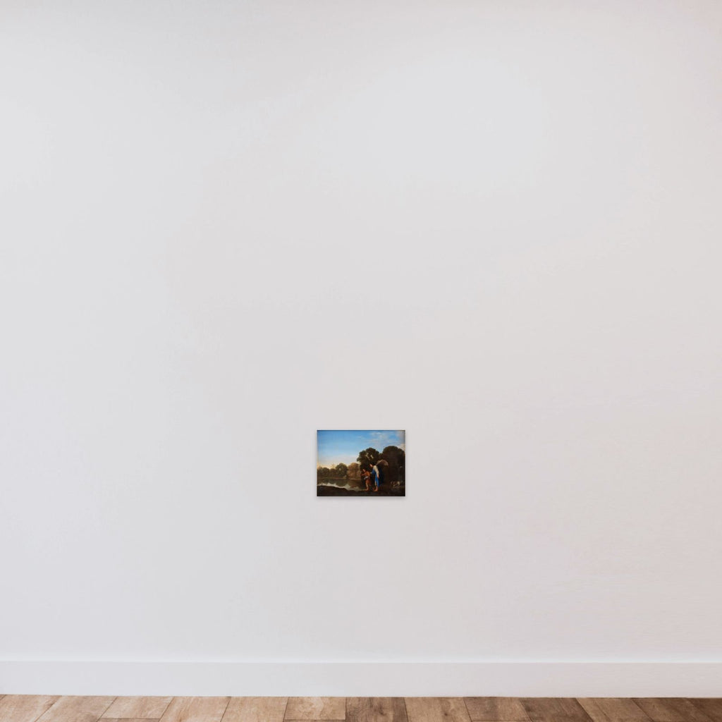 Den unge Tobias og englen unframed — shown to scale