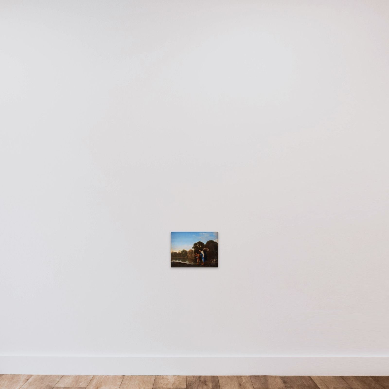 Den unge Tobias og englen unframed — shown to scale