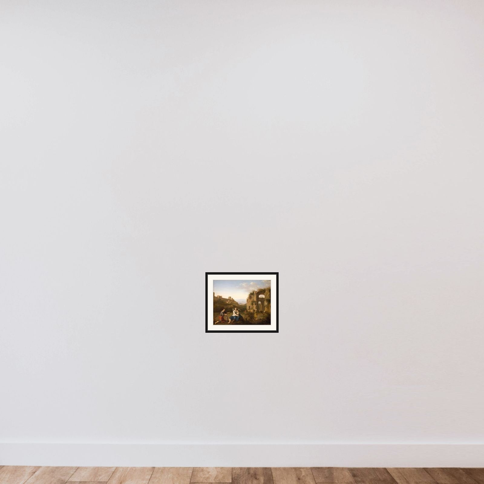 Tobias og englen framed — shown to scale