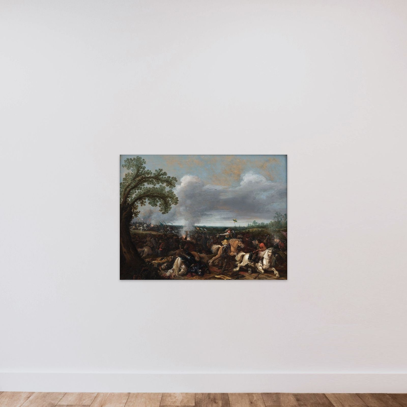 Gustav II Adolf af Sverige i slaget ved Lützen 16. november 1632 unframed — shown to scale
