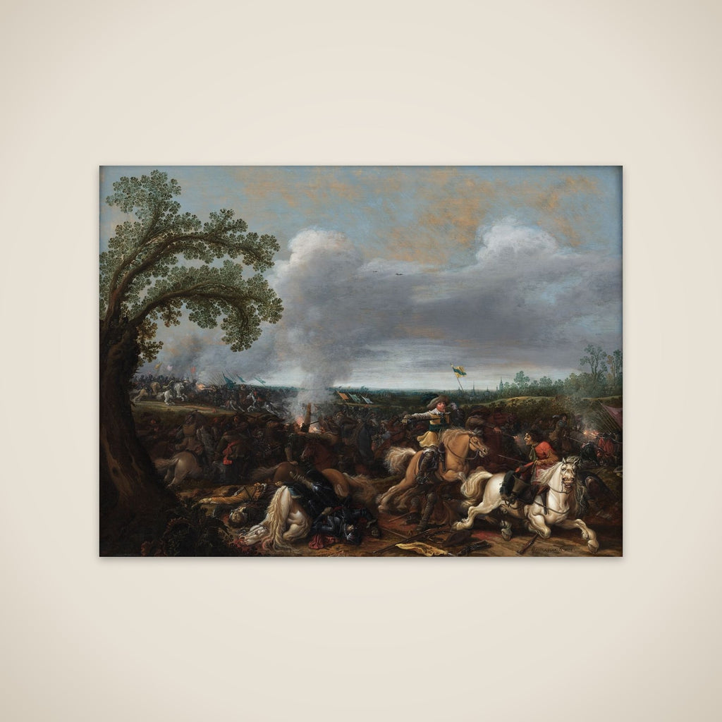 Gustav II Adolf af Sverige i slaget ved Lützen 16. november 1632 unframed print