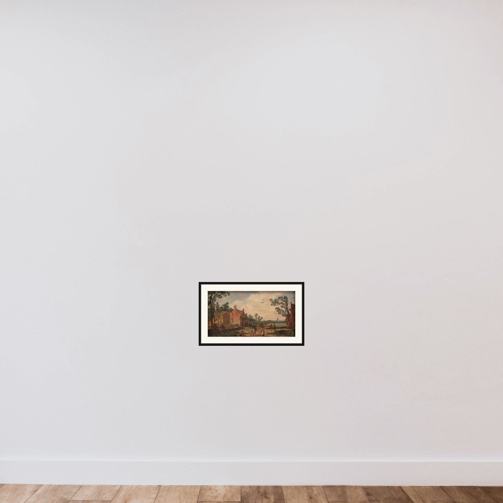 Sommer ved værtshuset "Liljen" framed — shown to scale