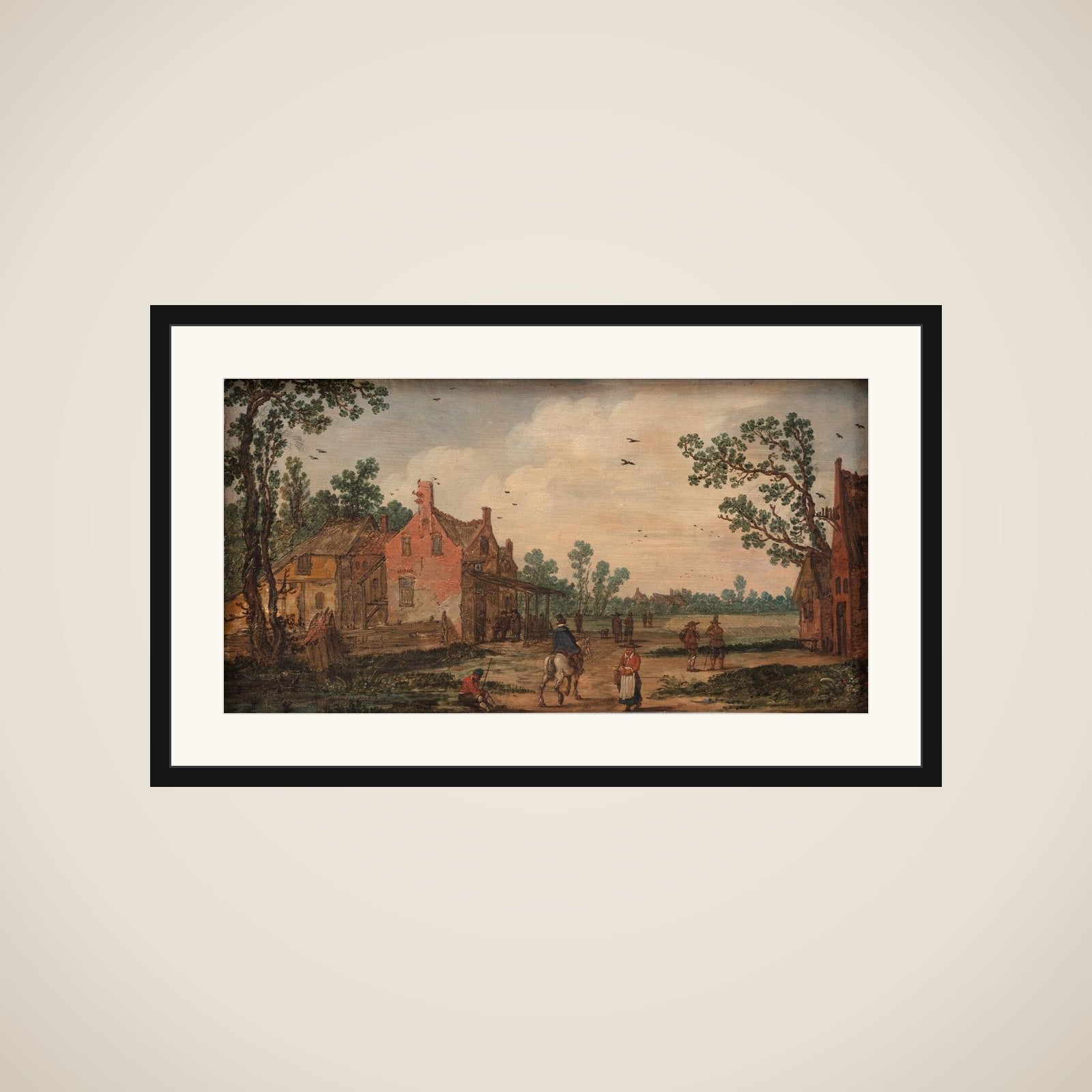Sommer ved værtshuset "Liljen" framed