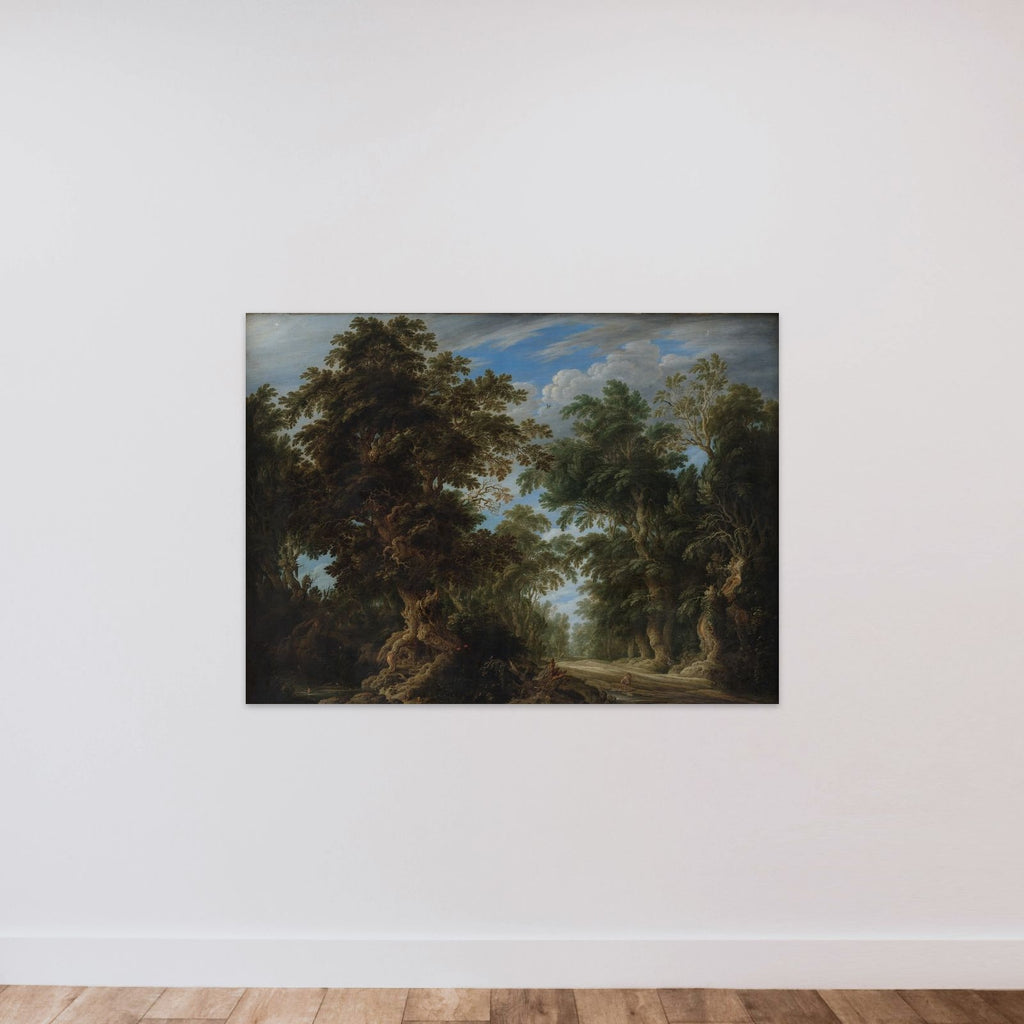 Skovlandskab unframed — shown to scale