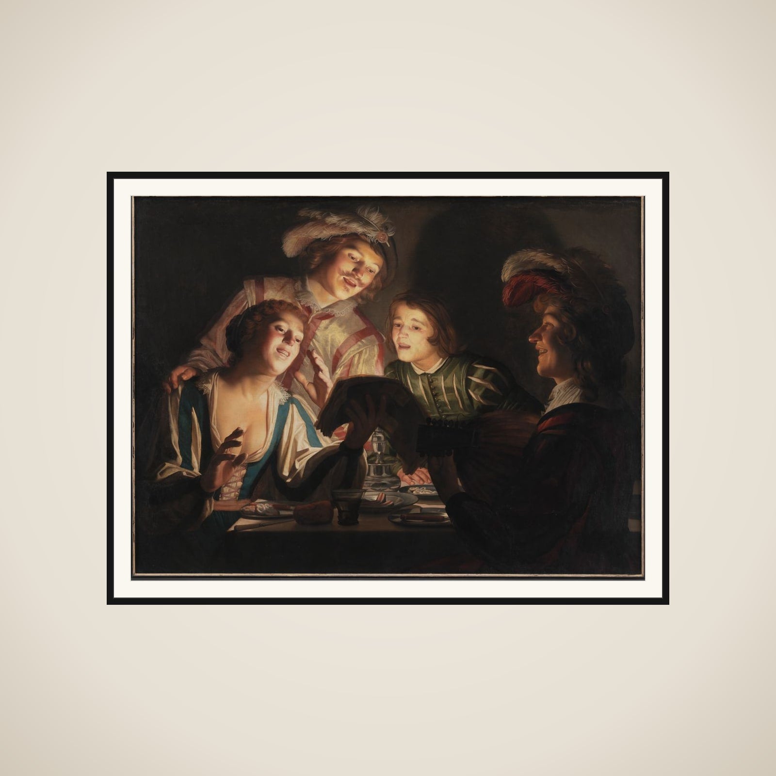 Musiceren ved levende lys framed