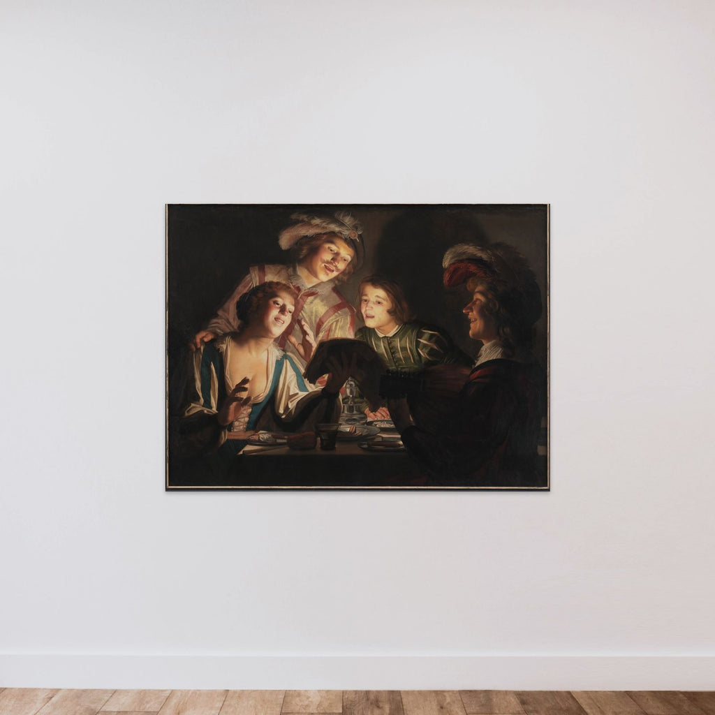 Musiceren ved levende lys unframed — shown to scale