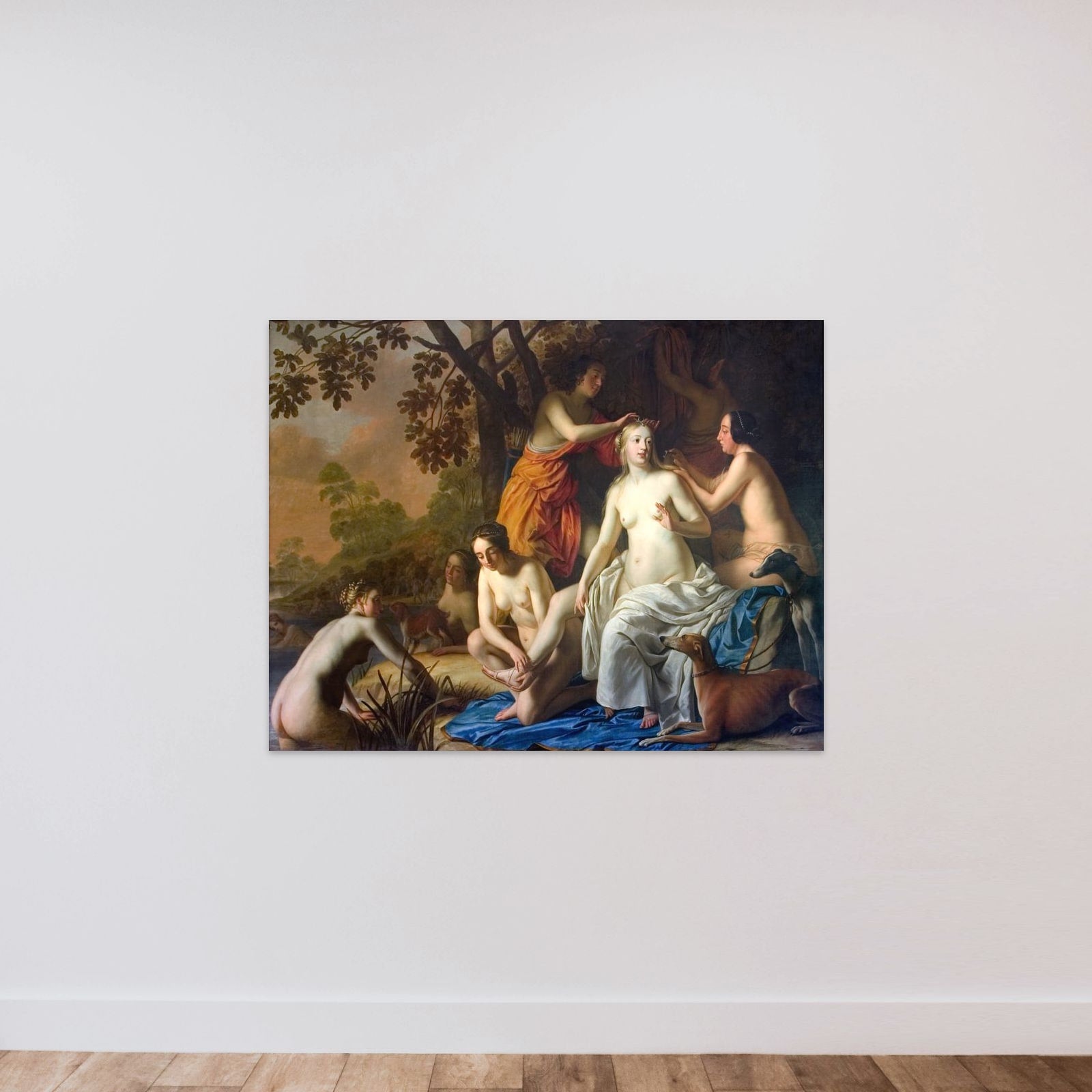 Dianas toilette unframed — shown to scale